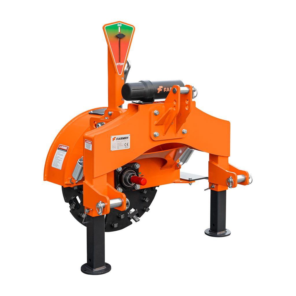 5” PTO Wood Chipper + SG24Pro Stump Grinder Combo for 15–45 HP Tractors (WCAP5 PRO + SG24Pro orange)