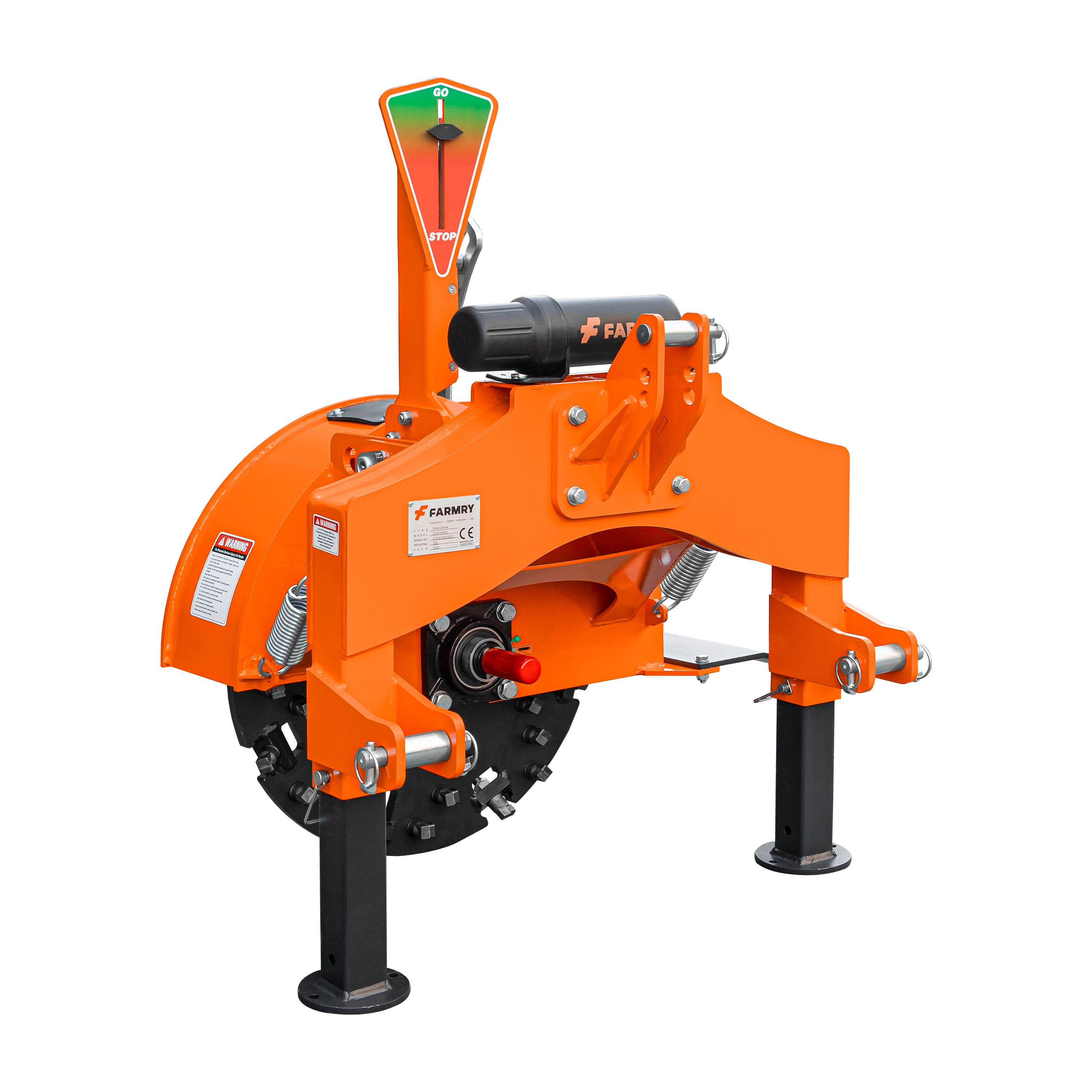 5” PTO Wood Chipper + SG24Pro Stump Grinder Combo for 15–45 HP Tractors (WCAP5 PRO + SG24Pro orange)