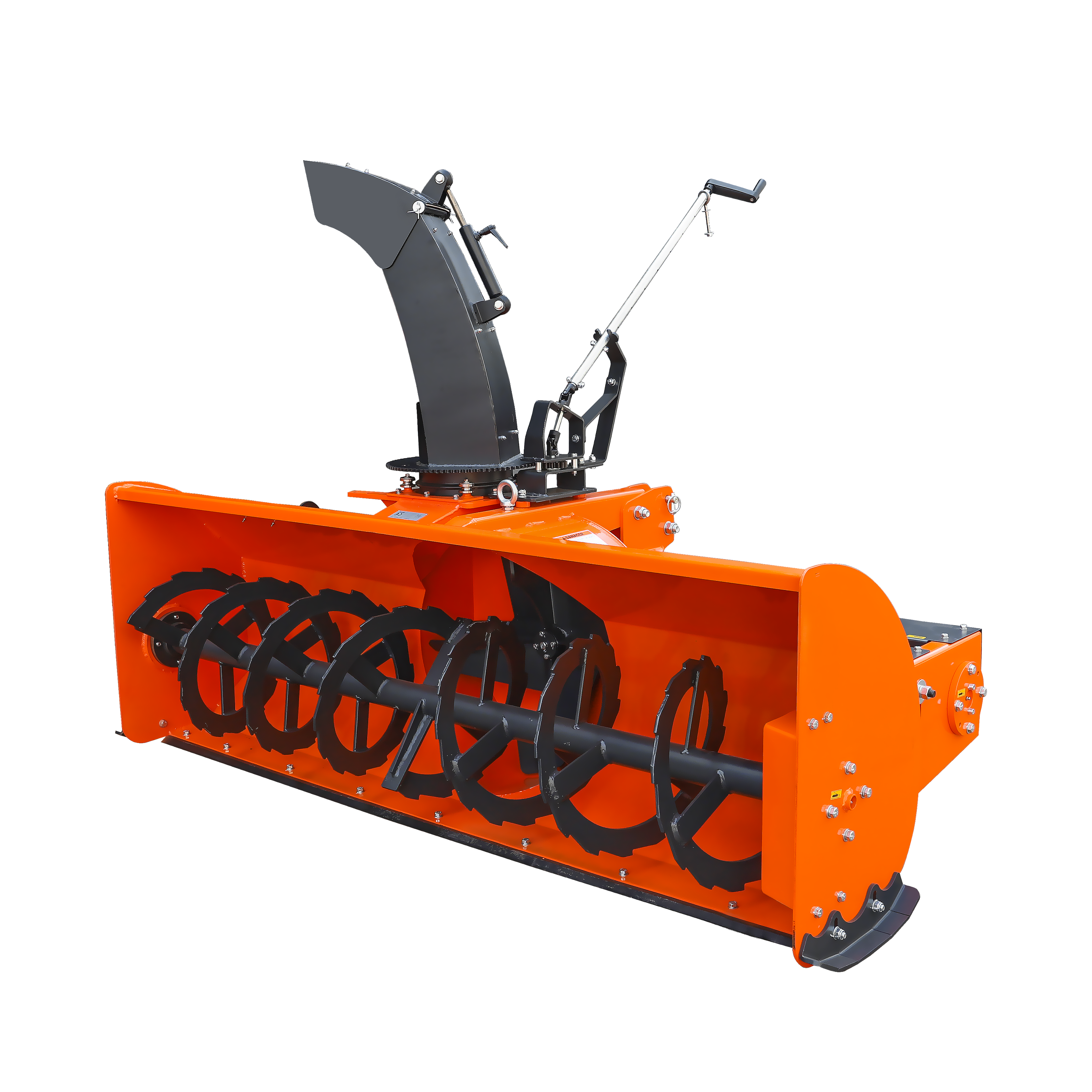 84" 3-Point Hitch Snow Blower for 30-100HP Tractor, CAT 1 & 2, 24" Impeller Diameter, Manual 360° Snow Chute, Snow Shovel for JAM Clearance and PTO Shaft with Clutch Included, TSB84