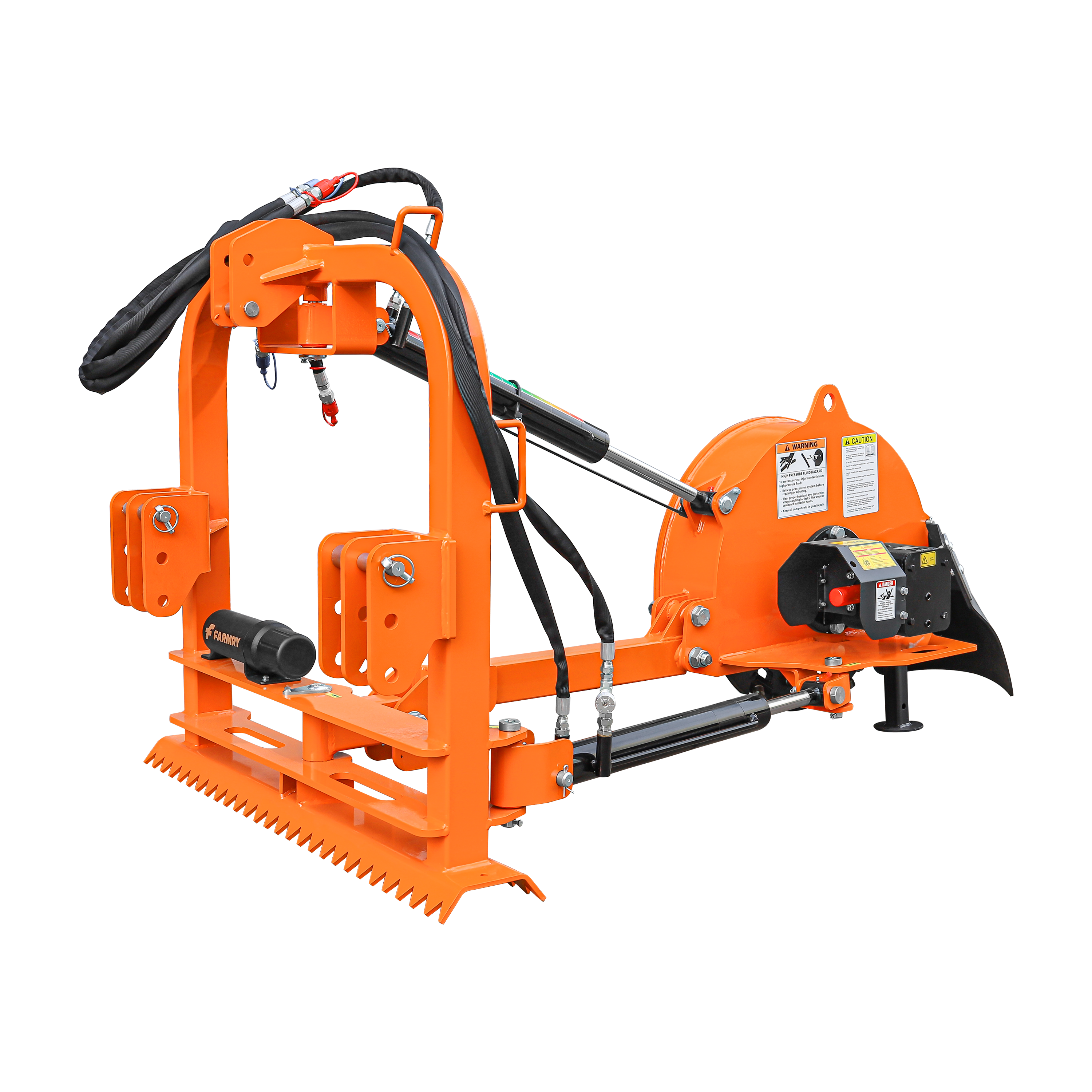 24 in Hydraulic Stump Grinder with 56pcs Carbide Teeth for Tractor From 25hp To 60hp, Premium Driveline with Included, HSG24