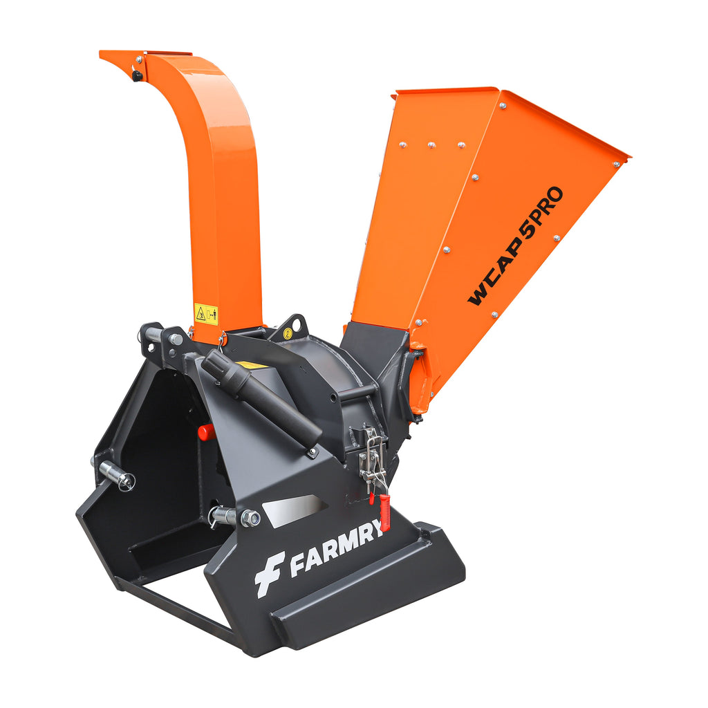 5” PTO Wood Chipper + SG24Pro Stump Grinder Combo for 15–45 HP Tractors (WCAP5 PRO + SG24Pro orange)