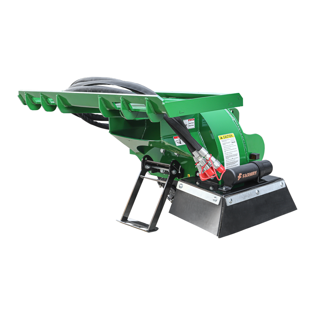 24 in Skid Steer Loader Stump Grinder with Flexible Coupling and 3 Time Indexing Carbide Teeth, 18 to 23GPM, SSG24PRO(Green)