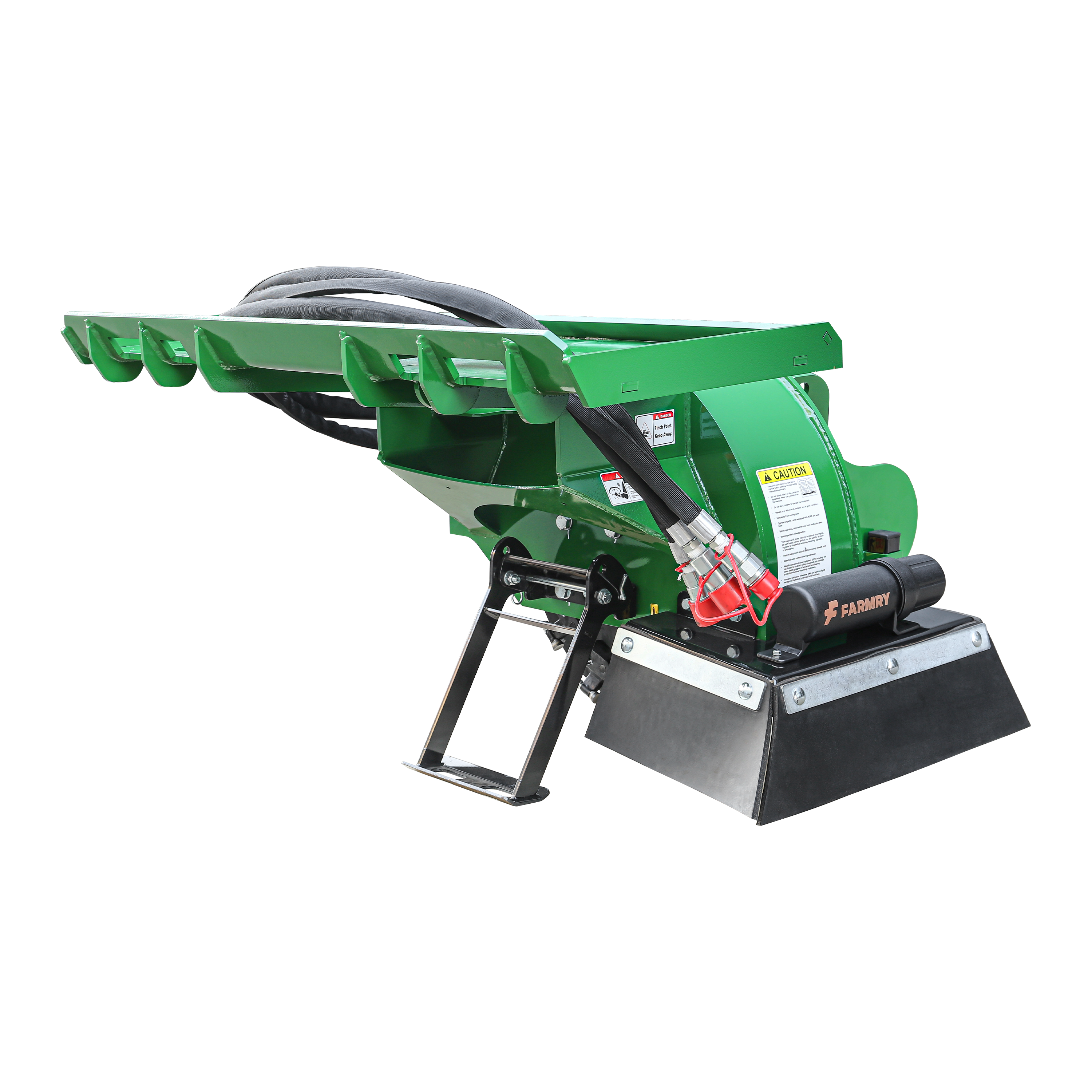 24 in Skid Steer Loader Stump Grinder with Flexible Coupling and 3 Time Indexing Carbide Teeth, 18 to 23GPM, SSG24PRO(Green)