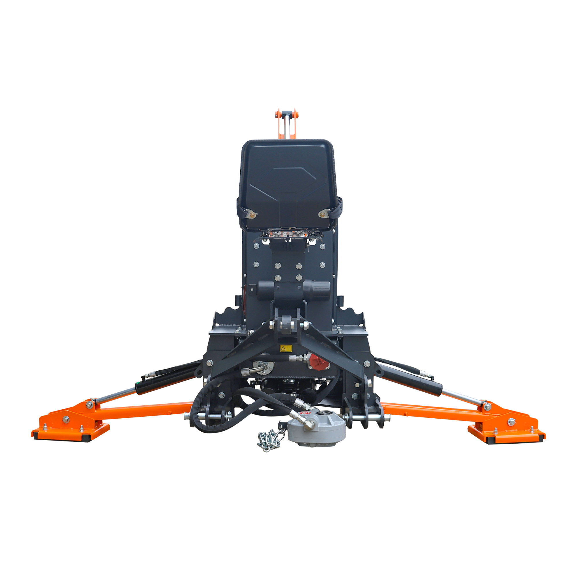 7' Tractor  Backhoe with Curved Boom, Italian Original WALVOIL Seven Way Hydraulic Control Valve, 12" Bucket, Hydraulic Grapple Thumb,  Self-Contained One-Piece Gear Pump&Hydraulic Reservoir included, for 25-45 HP, Cat 1&2 Hookup, BH700Pro