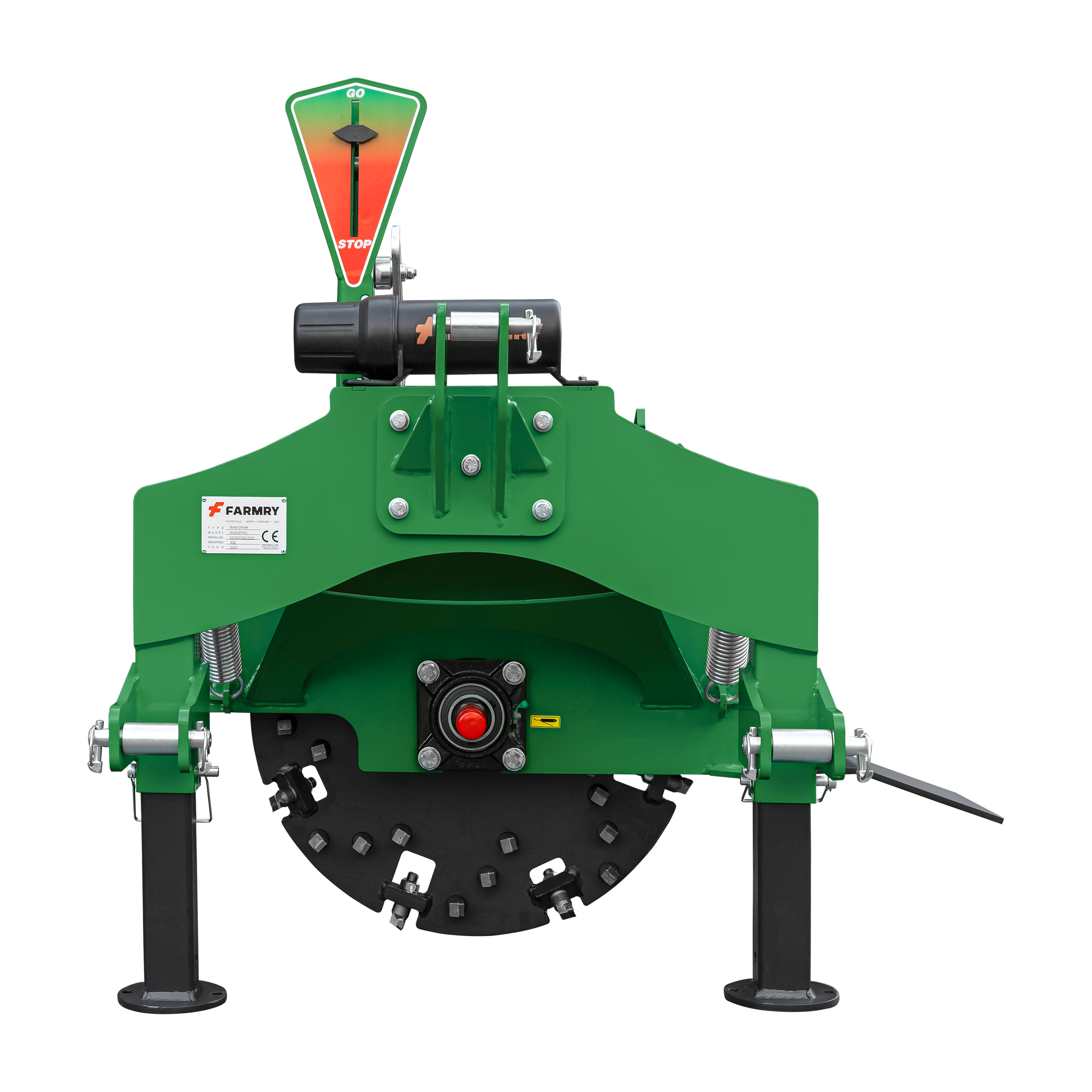 5” PTO Wood Chipper + SG24Pro Stump Grinder Combo for 15–45 HP Tractors (WCAP5 PRO + SG24Pro green)