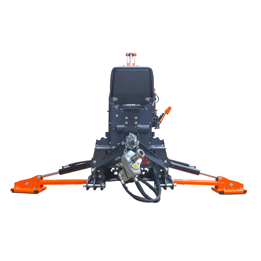 8'2" Tractor  Backhoe with Curved Boom, 15" Bucket, Mechanical Grapple Thumb, Self-Contained Gear Pump&Hydraulic Reservoir included, for 30-65 HP, Cat 1&2 Hookup, BH820e