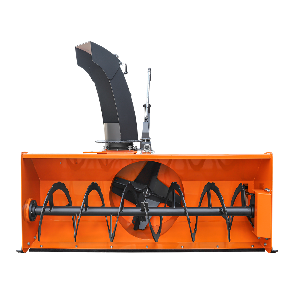 72" 3-Point Hitch Snow Blower for 25-65HP Tractor, CAT 1 & 2, 24" Impeller Diameter, Manual 360° Snow Chute, Snow Shovel for JAM Clearance and PTO Shaft with Clutch Included, TSB72