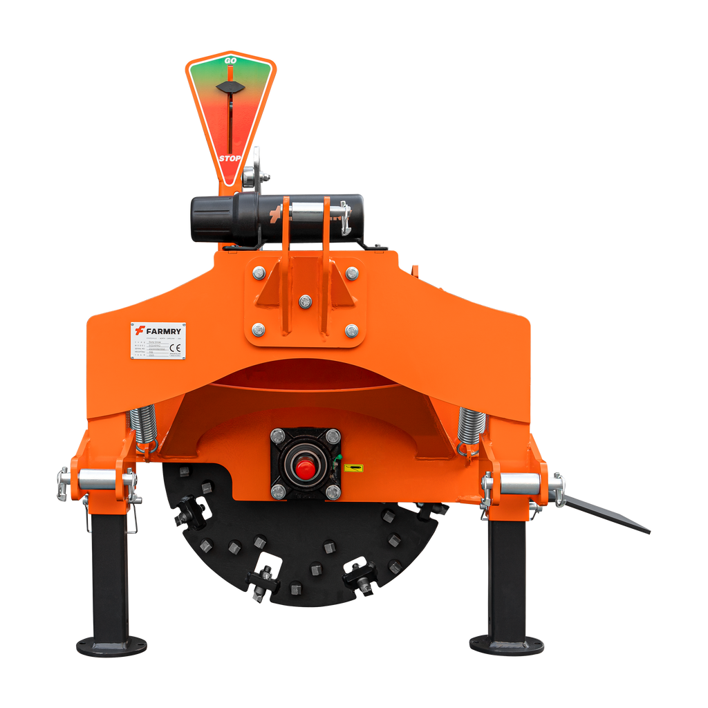5” PTO Wood Chipper + SG24Pro Stump Grinder Combo for 15–45 HP Tractors (WCAP5 PRO + SG24Pro orange)