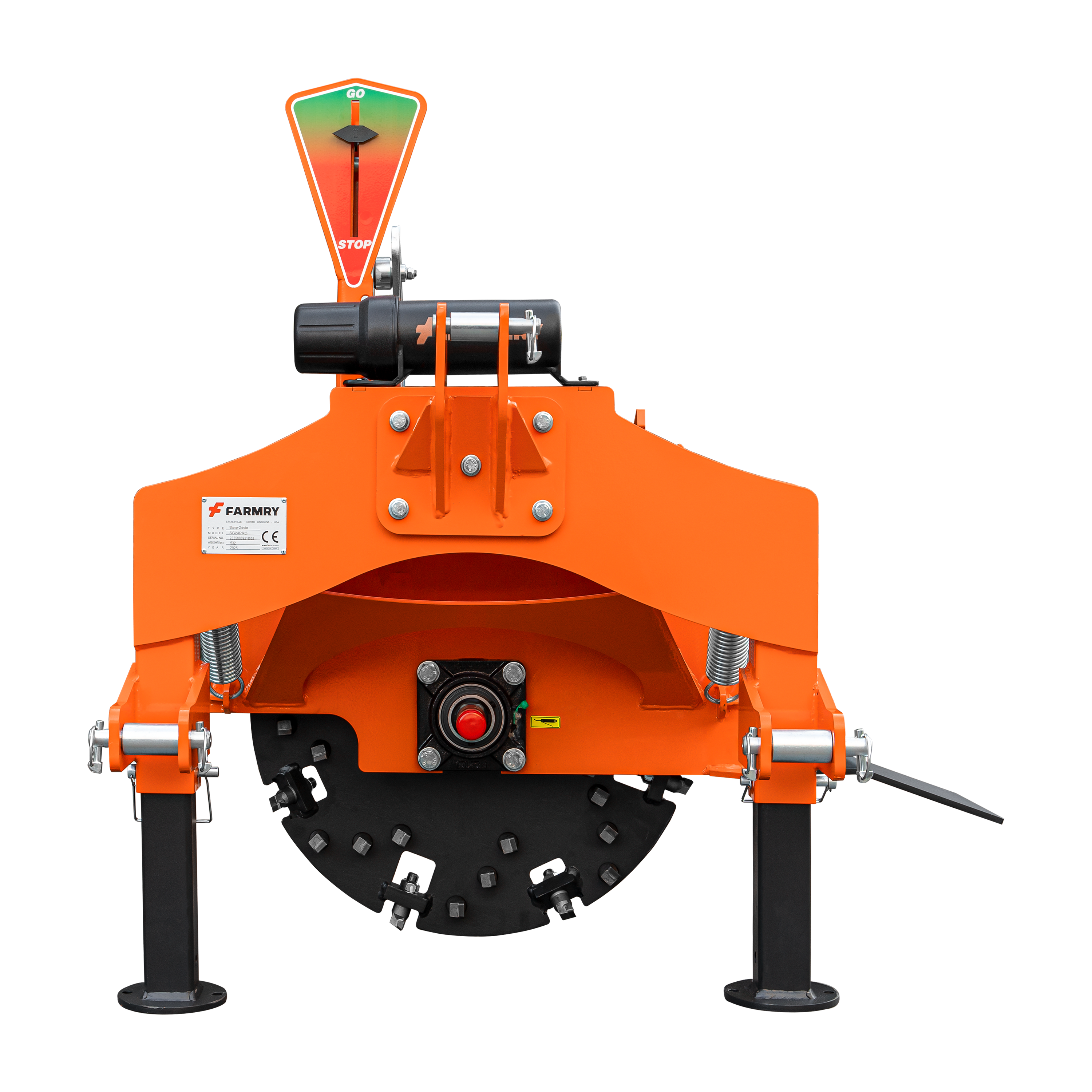 5” PTO Wood Chipper + SG24Pro Stump Grinder Combo for 15–45 HP Tractors (WCAP5 PRO + SG24Pro orange)