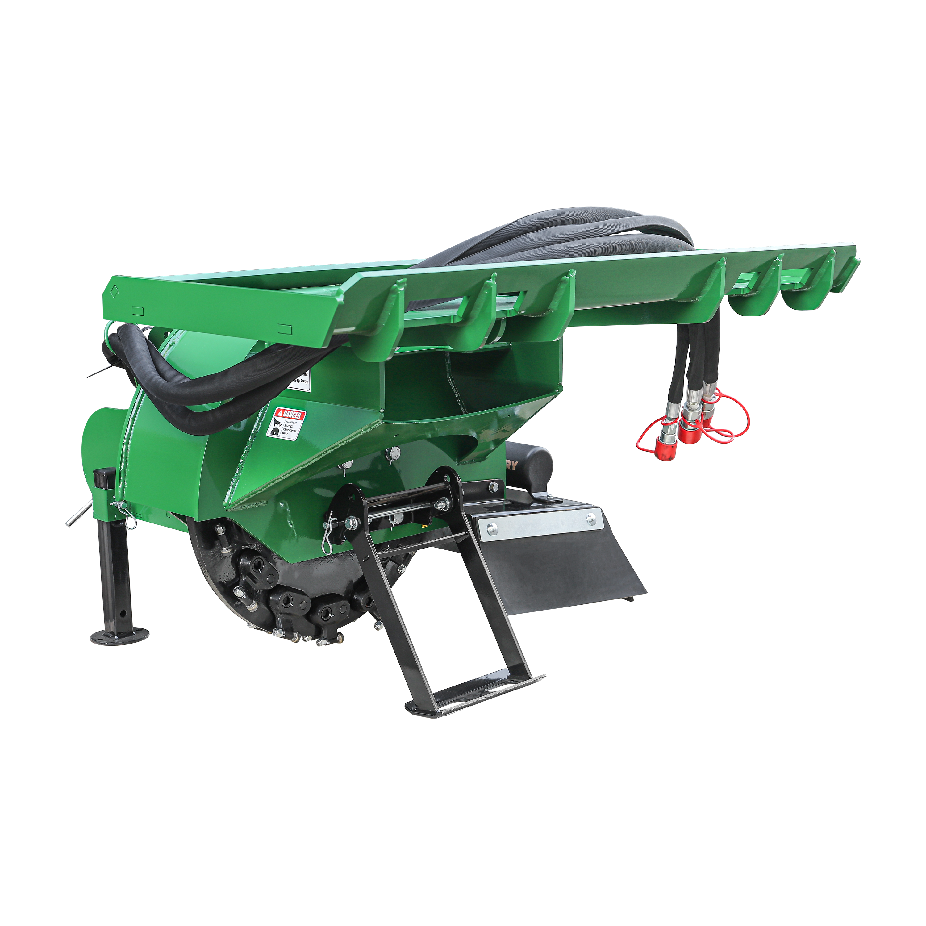 24 in Skid Steer Loader Stump Grinder with Flexible Coupling and 3 Time Indexing Carbide Teeth, 18 to 23GPM, SSG24PRO(Green)