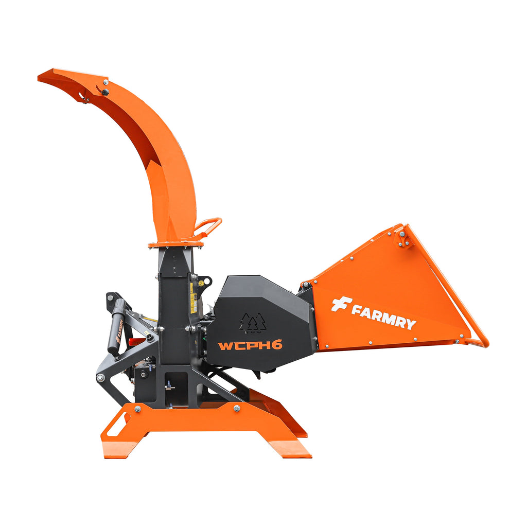 6" Hydraulic 3-Point PTO Wood Chipper for Cat 1 & 2 Tractors Up to 75 HP – PTO Shaft Included | WCPH6