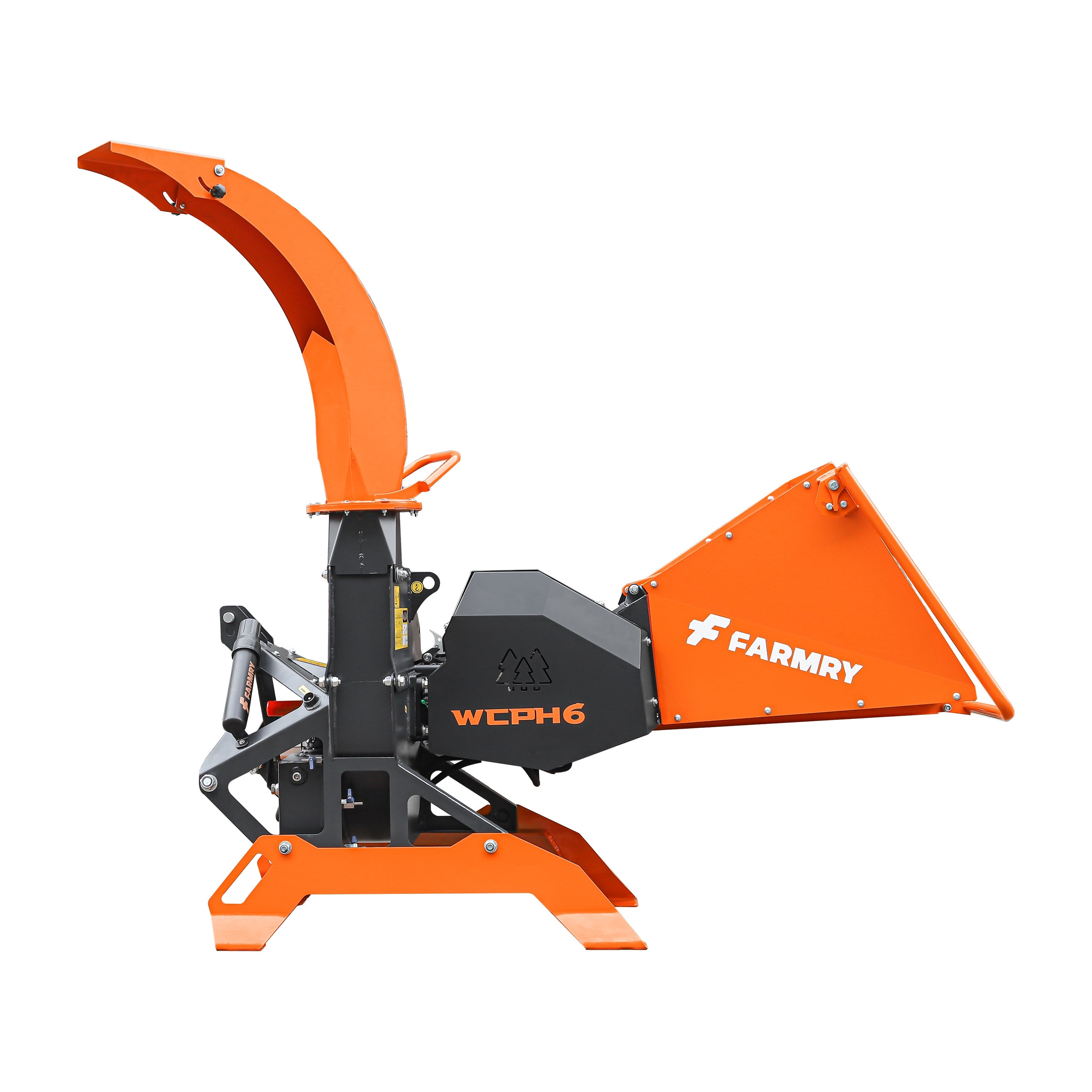 6" Hydraulic 3-Point PTO Wood Chipper for Cat 1 & 2 Tractors Up to 75 HP – PTO Shaft Included | WCPH6