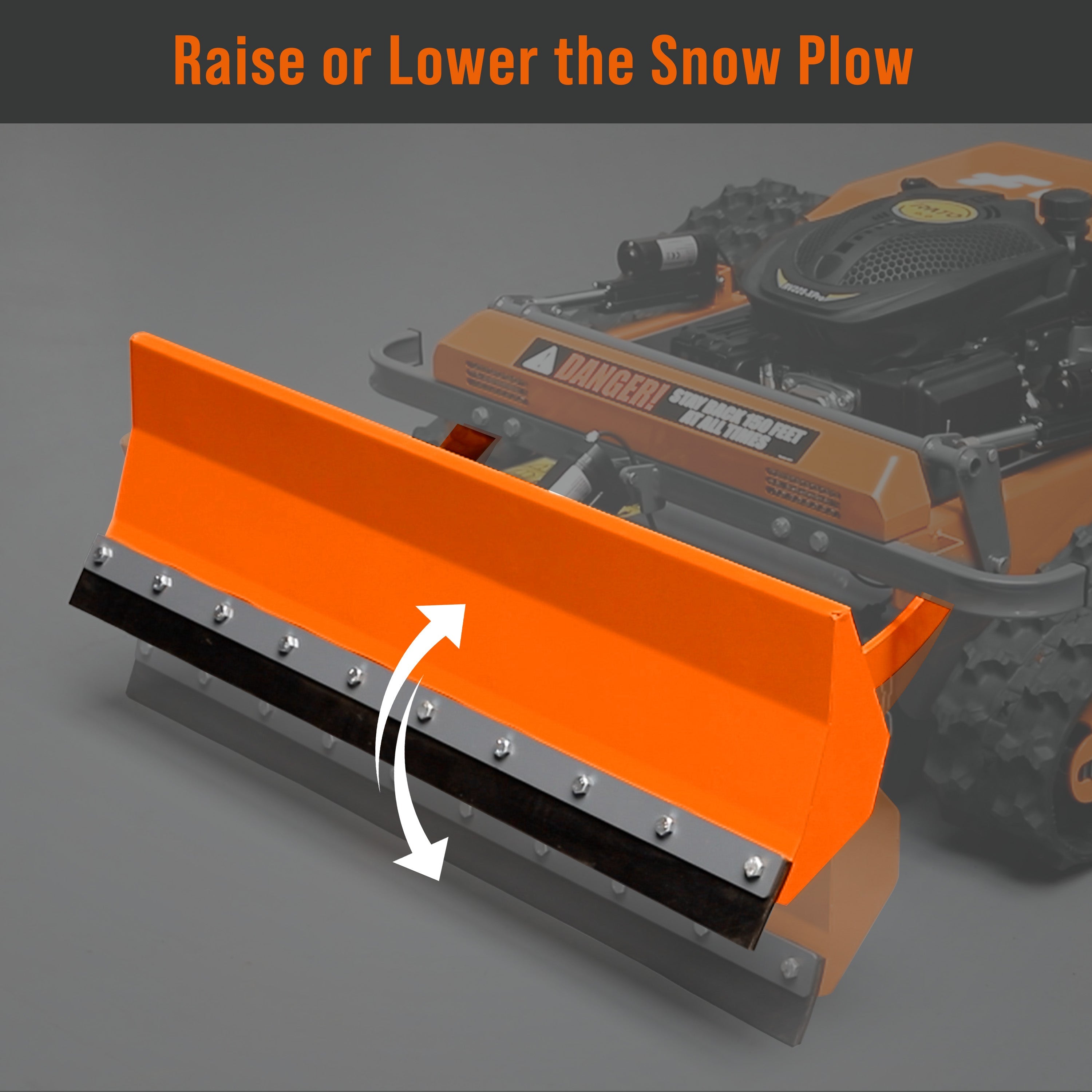 Remote-Controlled Track Mower with Snow Plow – 20.9" Cut, 6.1HP, RM20S