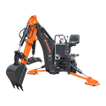 7' Tractor  Backhoe with Curved Boom, 12" Bucket, Hydraulic Grapple Thumb, Self-Contained Gear Pump&Hydraulic Reservoir included, for 25-45 HP, Cat 1&2 Hookup, BH700