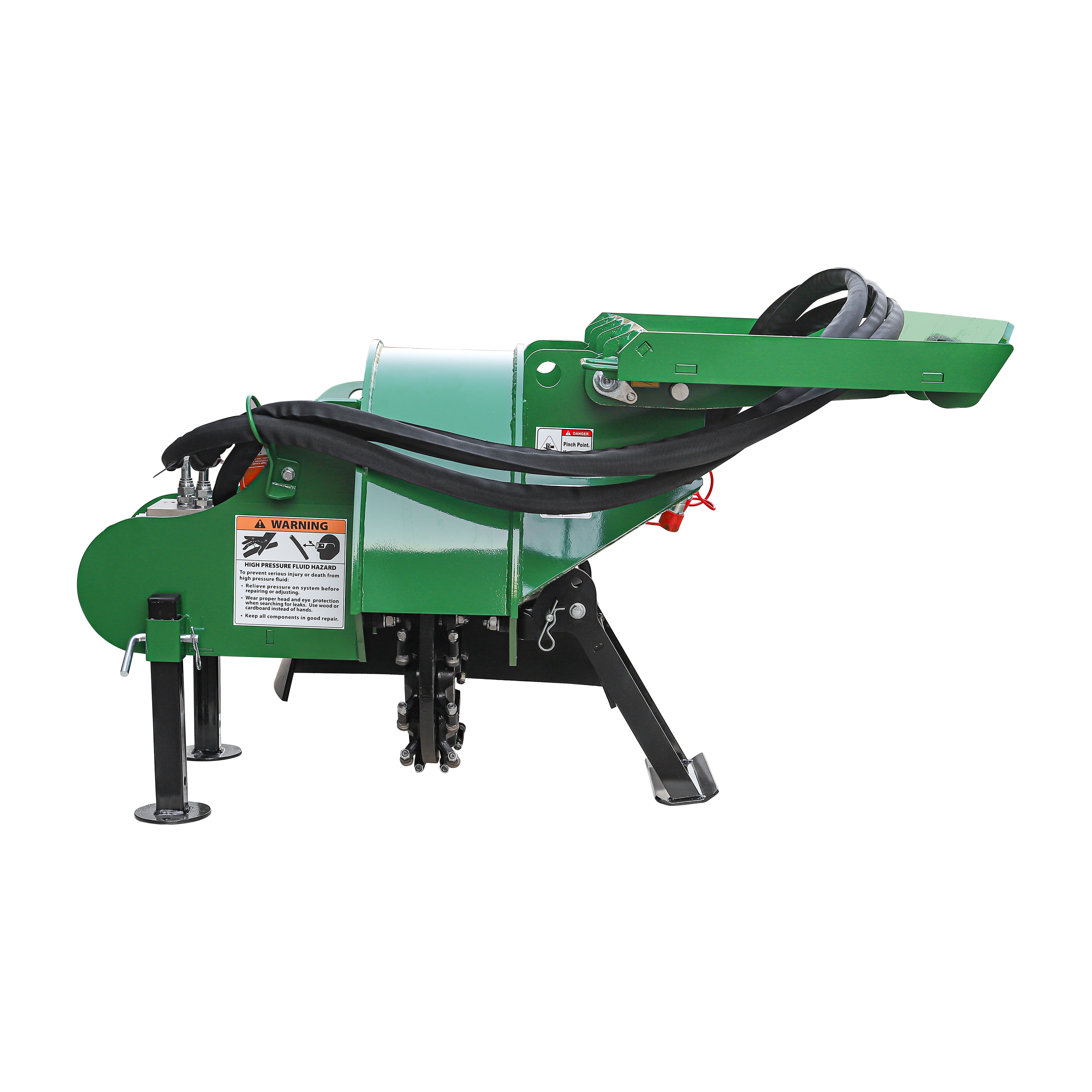 24 in Skid Steer Loader Stump Grinder with Flexible Coupling and 3 Time Indexing Carbide Teeth, 18 to 23GPM, SSG24PRO(Green)