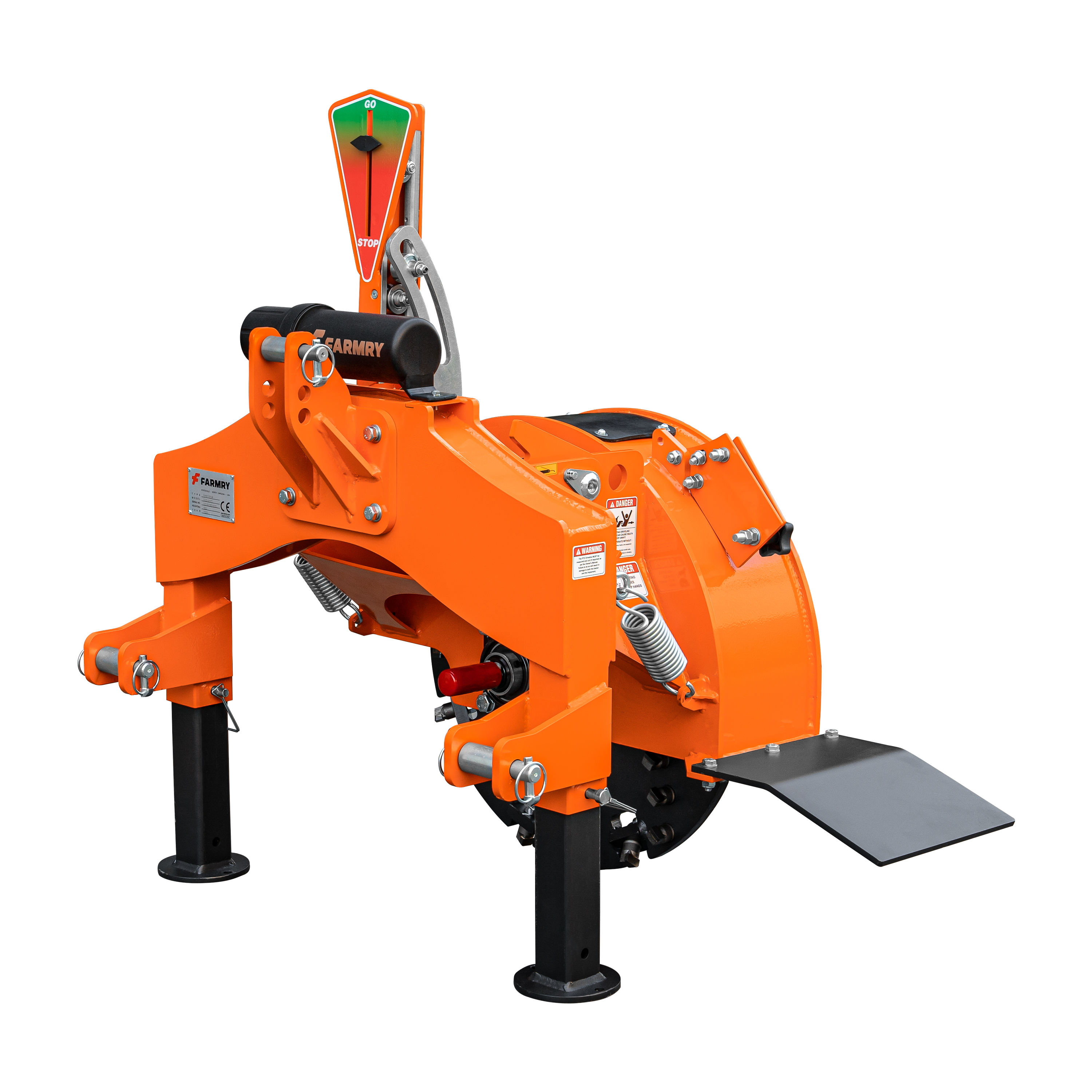 3-Point PTO Stump Grinder PRO, Two Torsion Springs, Speed Indicator, 34 Carbide Teeth, for 15-45HP Tractors, PTO Shaft Included with Slip Clutch. SG24Pro