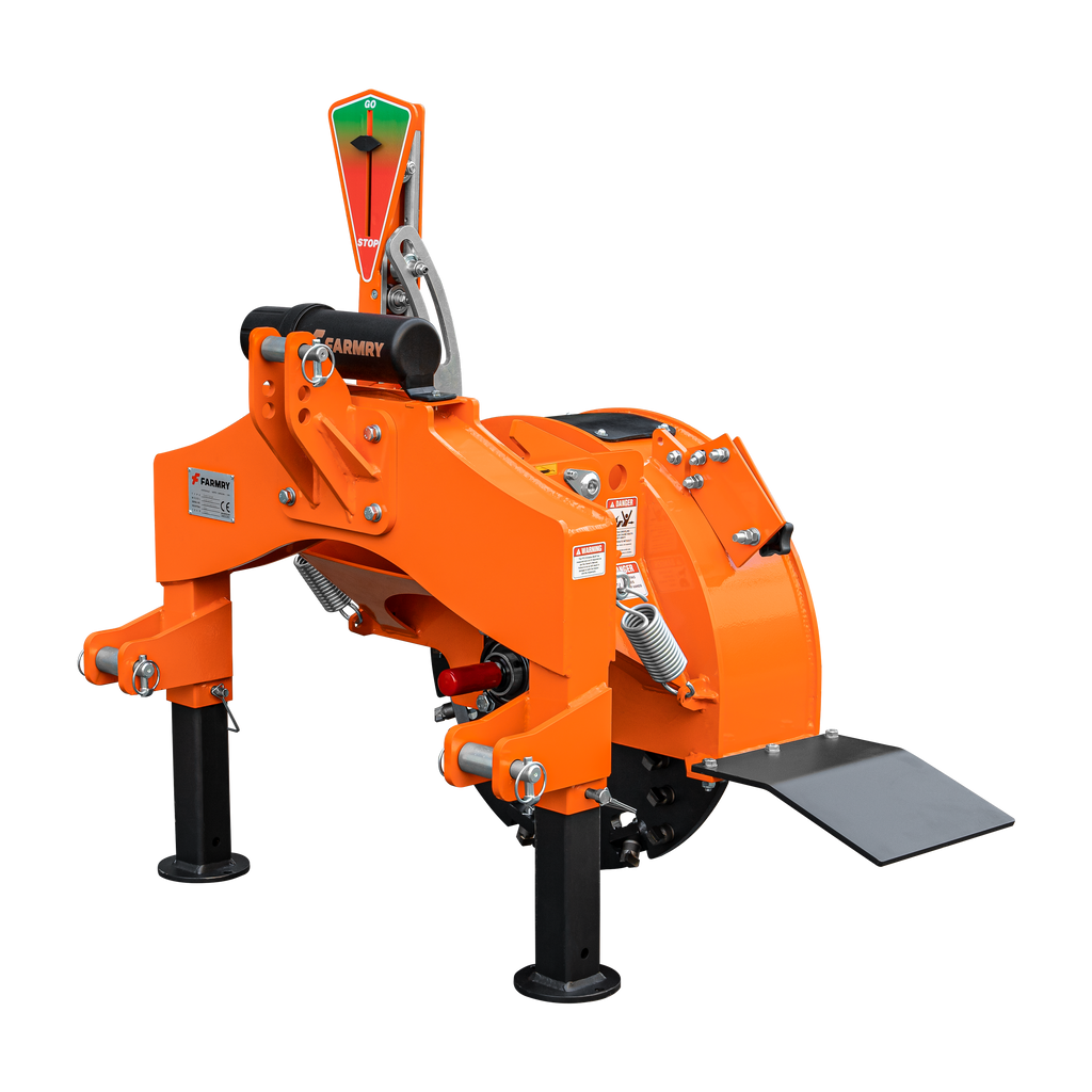 5” PTO Wood Chipper + SG24Pro Stump Grinder Combo for 15–45 HP Tractors (WCAP5 PRO + SG24Pro orange)