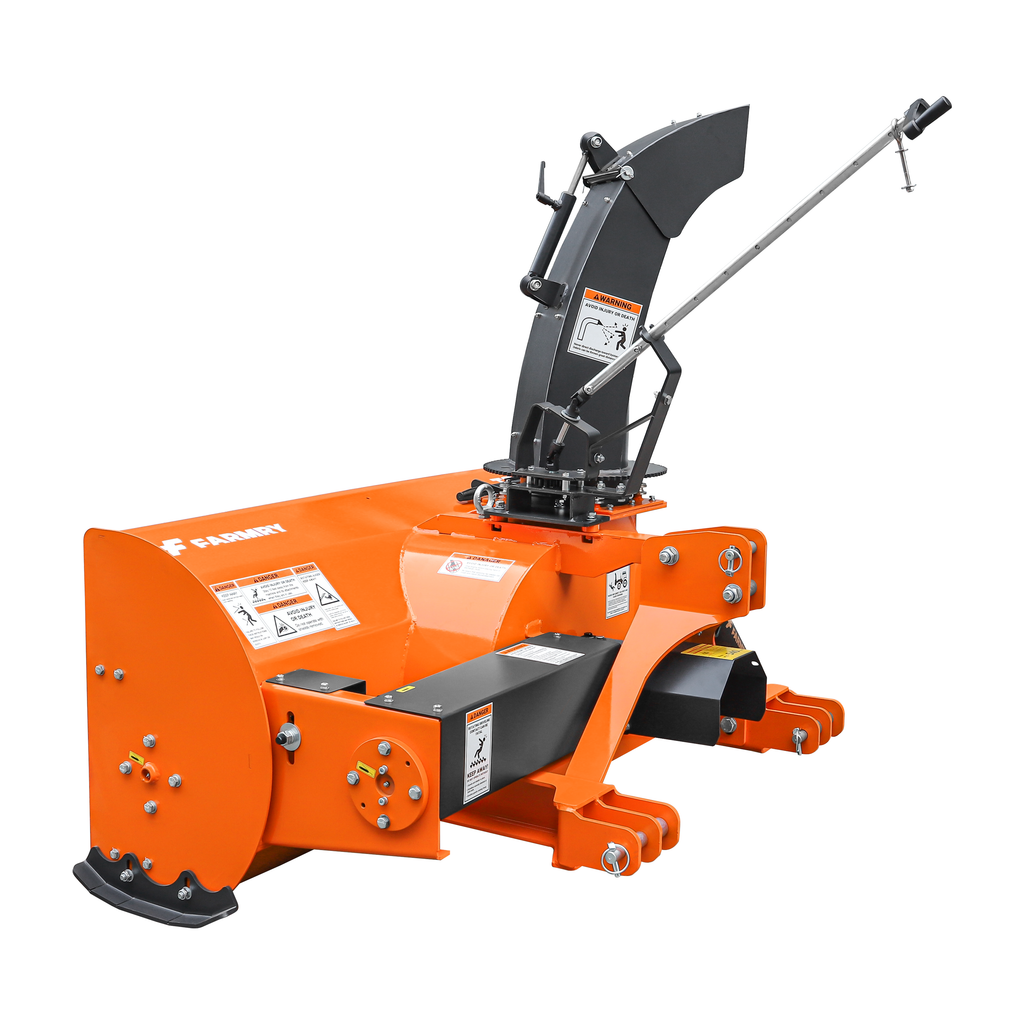 60" 3-Point Hitch Snow Blower for 18-45HP Tractor, CAT 1 & 2, 22" Impeller Diameter, Manual 360° Snow Chute, Snow Shovel for JAM Clearance and PTO Shaft with Clutch Included, TSB60 - End of Season Clearance (w/ $199 Upgrade Event)