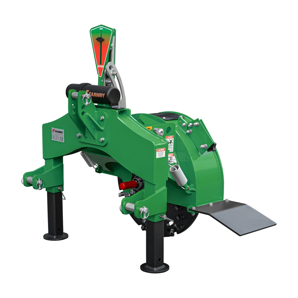 3-Point PTO Stump Grinder PRO, Two Torsion Springs, Speed Indicator, 34 Carbide Teeth, for 15-45HP Tractors, PTO Shaft Included with Slip Clutch. SG24Pro