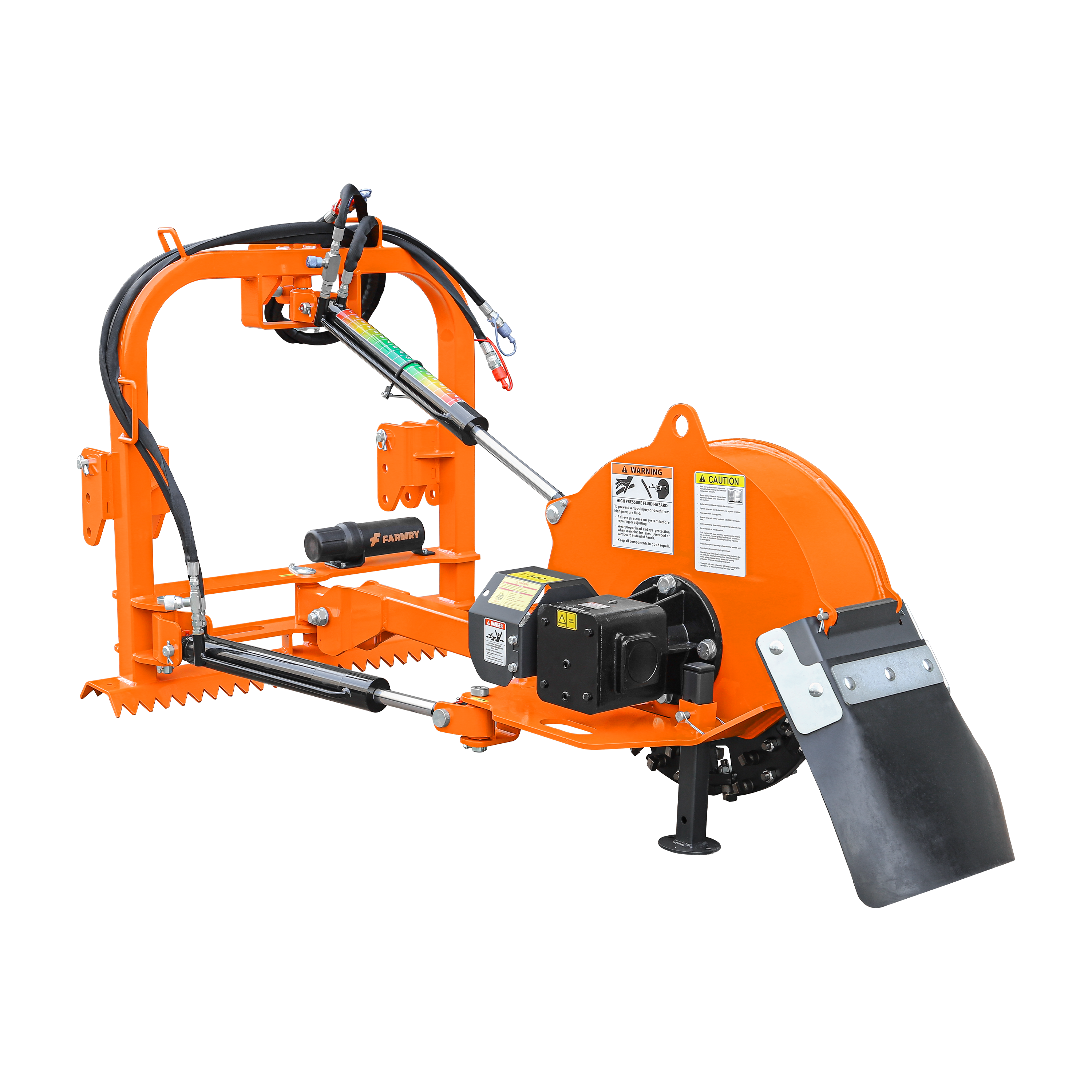 24 in Hydraulic Stump Grinder with 56pcs Carbide Teeth for Tractor From 25hp To 60hp, Premium Driveline with Included, HSG24