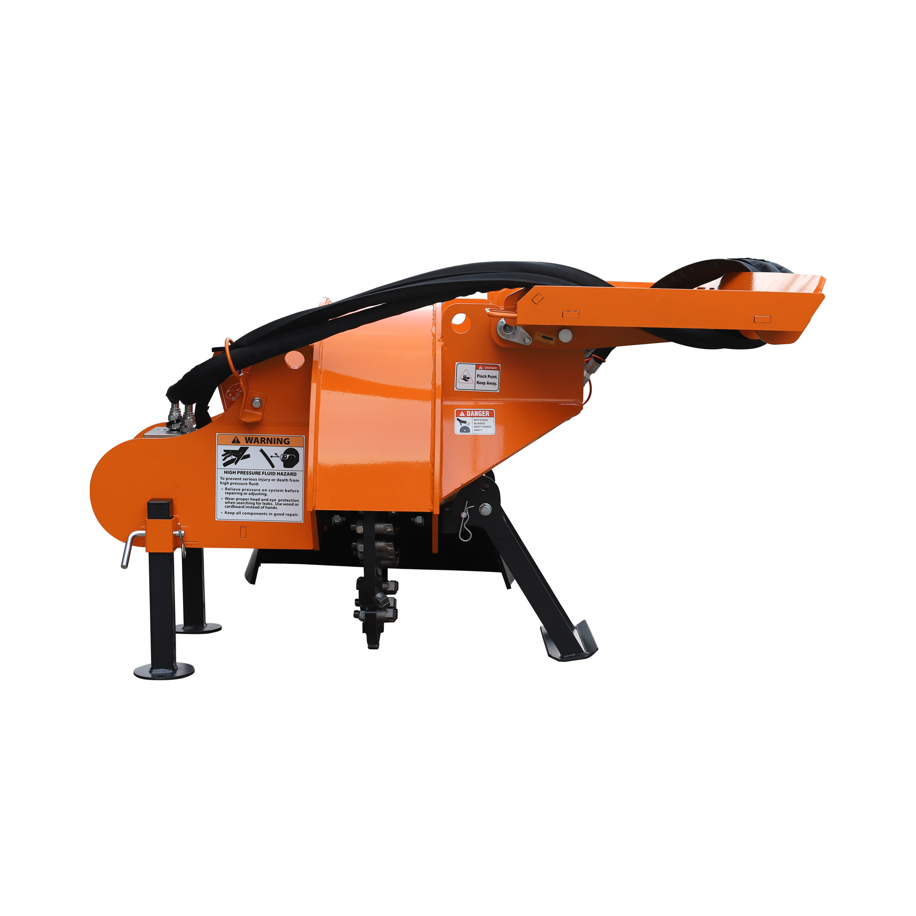 24 in Stump Grinder for Skid Steer Loader,18 to 23GPM, SSG24(Orange)