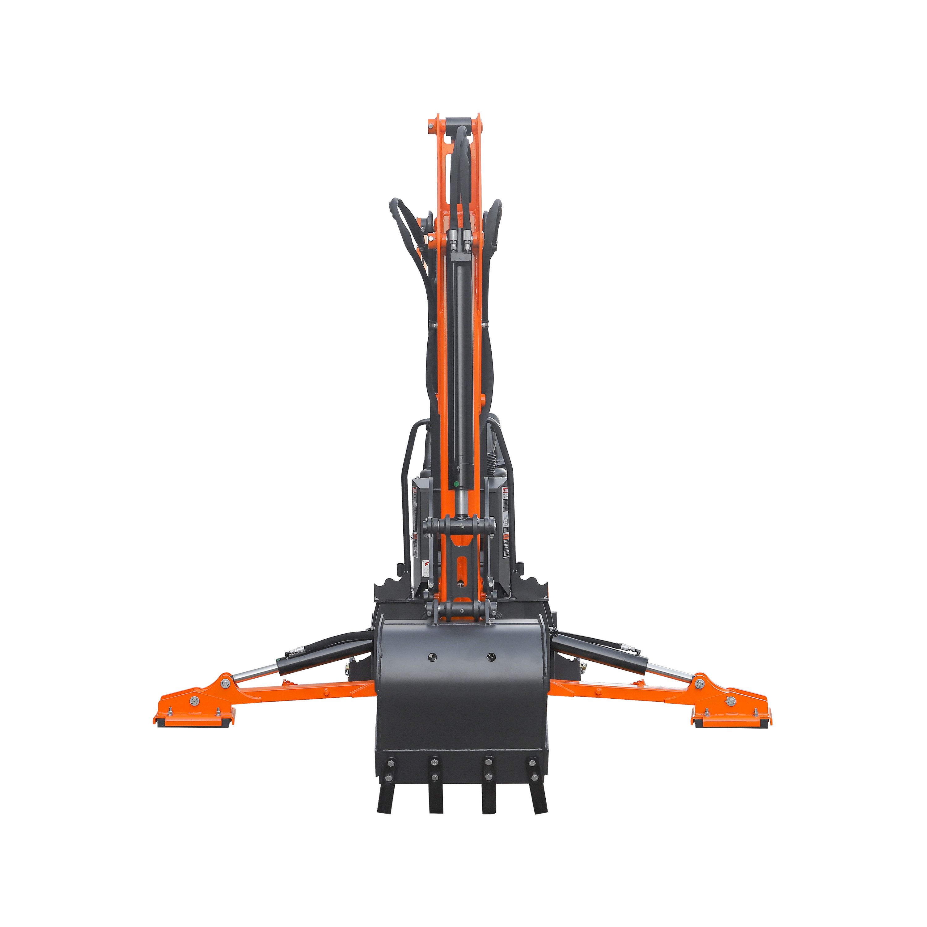 9'2" Tractor  Backhoe with Curved Boom, 18" Bucket, Hydraulic Grapple Thumb, Self-Contained Gear Pump&Hydraulic Reservoir included, for 45-120 HP, Cat 2 Hookup, BH920