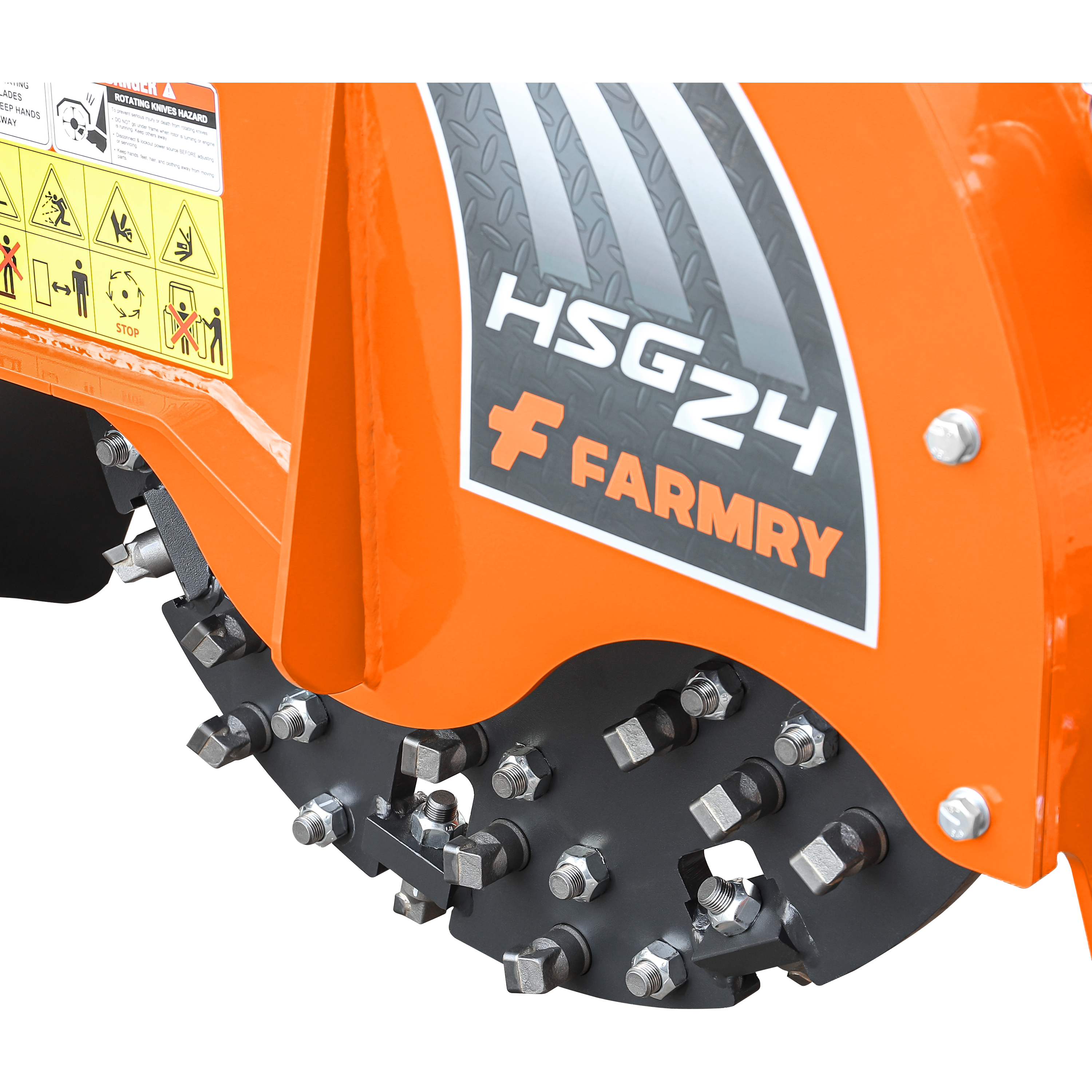 24 in Hydraulic Stump Grinder with 56pcs Carbide Teeth for Tractor From 25hp To 60hp, Premium Driveline with Included, HSG24