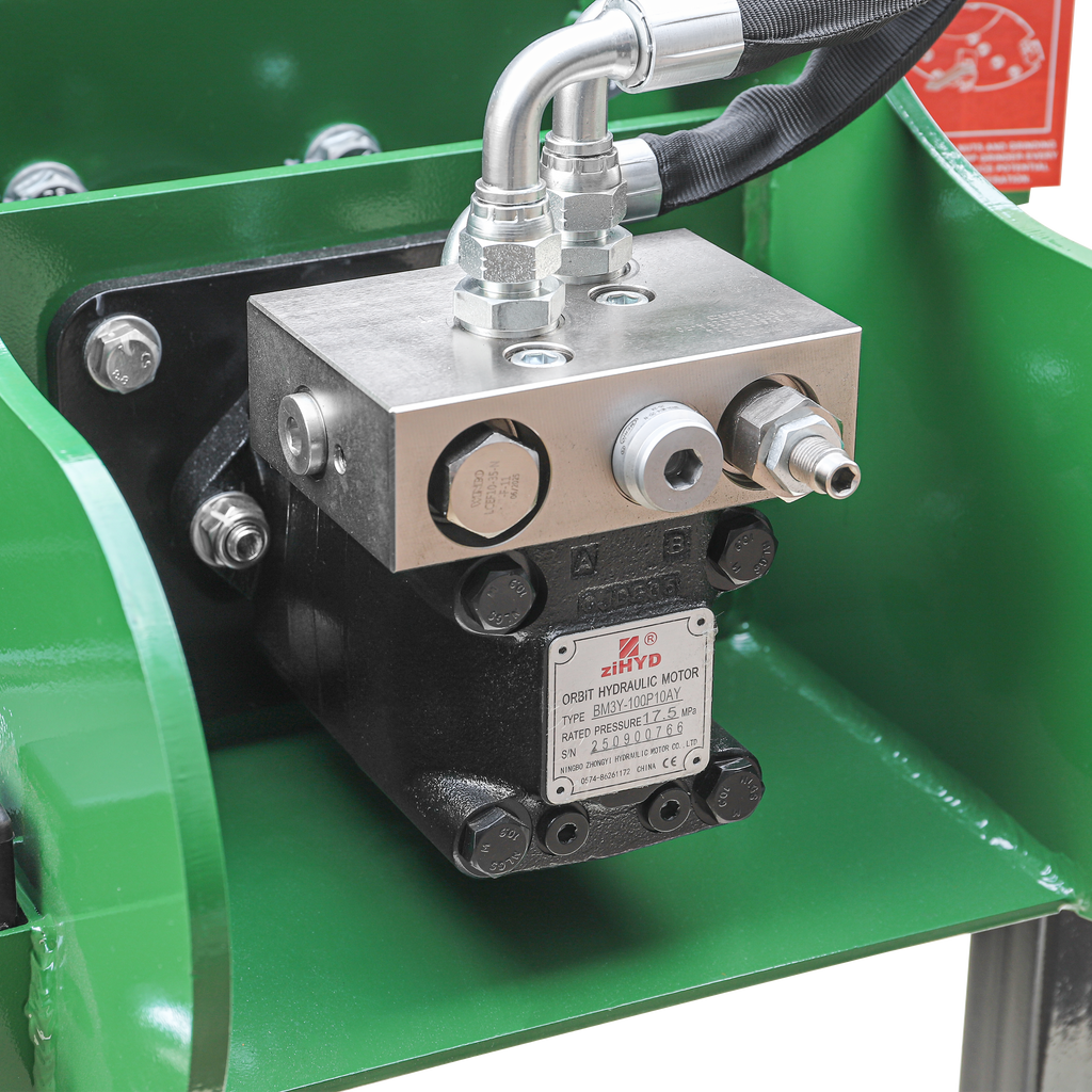 24 in Skid Steer Loader Stump Grinder with Flexible Coupling and 3 Time Indexing Carbide Teeth, 18 to 23GPM, SSG24PRO(Green)