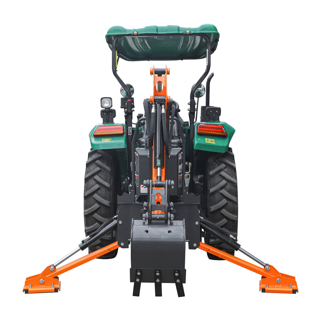 BH600PRO Series 6 FT Backhoe With CurvedBoom For 18-35HP CAT I Tractor, Taiwan Six In OneHydraulic Control Valve & Self-Contained One-Piece GearPump&Hydraulic Reservoir & 12"Compact Bucket Included