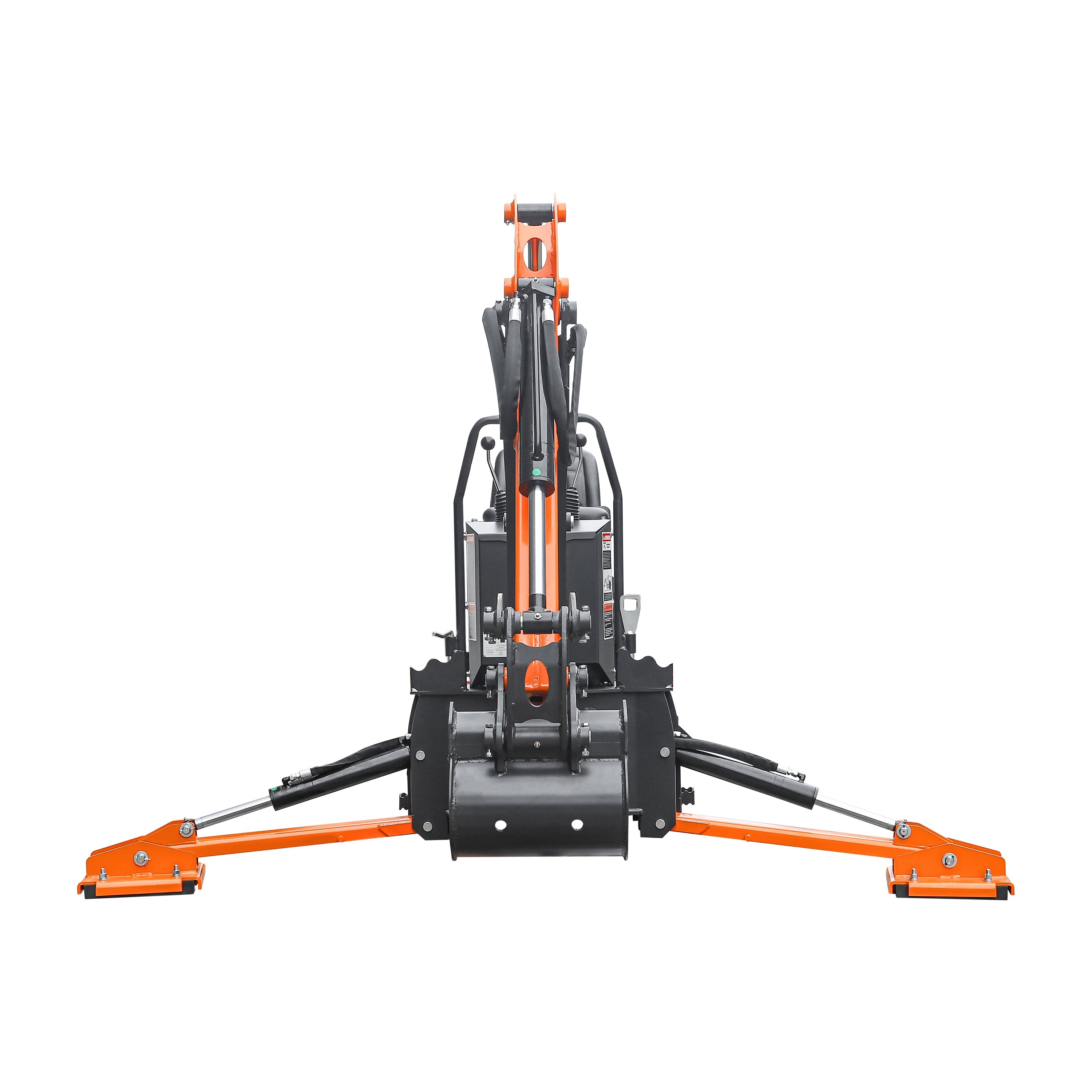 BH600PRO Series 6 FT Backhoe With CurvedBoom For 18-35HP CAT I Tractor, Taiwan Six In OneHydraulic Control Valve & Self-Contained One-Piece GearPump&Hydraulic Reservoir & 12"Compact Bucket Included