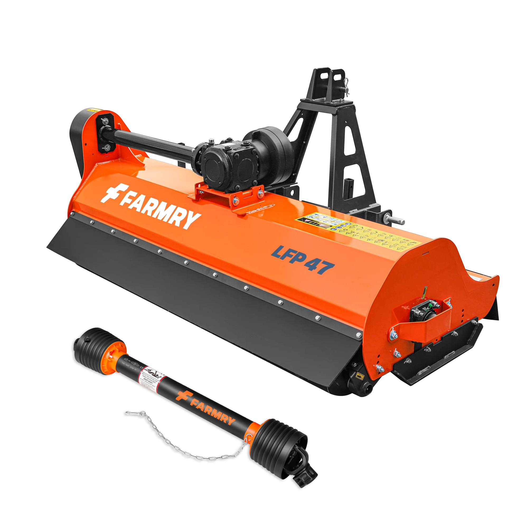 3 Point 47" Flail Mower, PTO Powered 25-45HP Mowing Attachment for Category 1 Tract/ors, LFP47 Pro Series