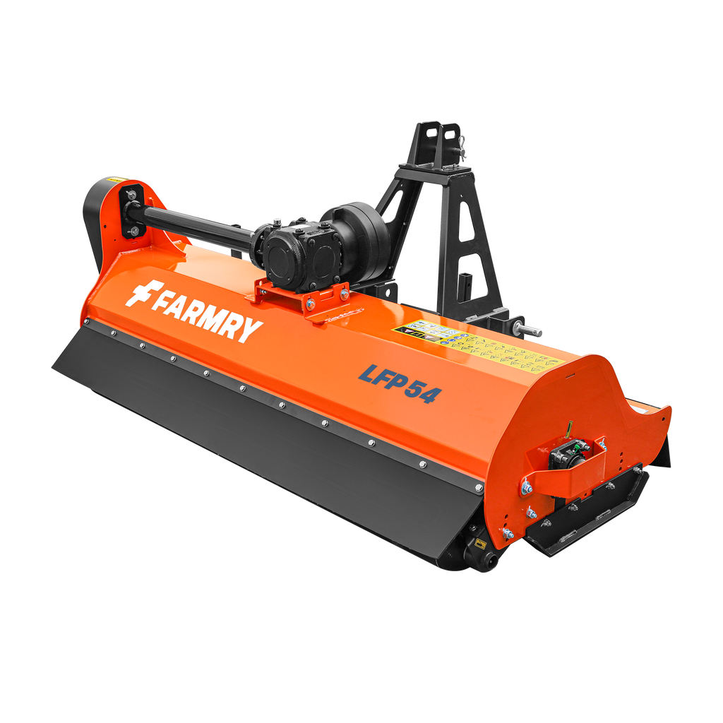 3 Point 54" Flail Mower, PTO Powered 25-45HP Mowing Attachment for Category 1 Tractors, LFP54 Pro Series