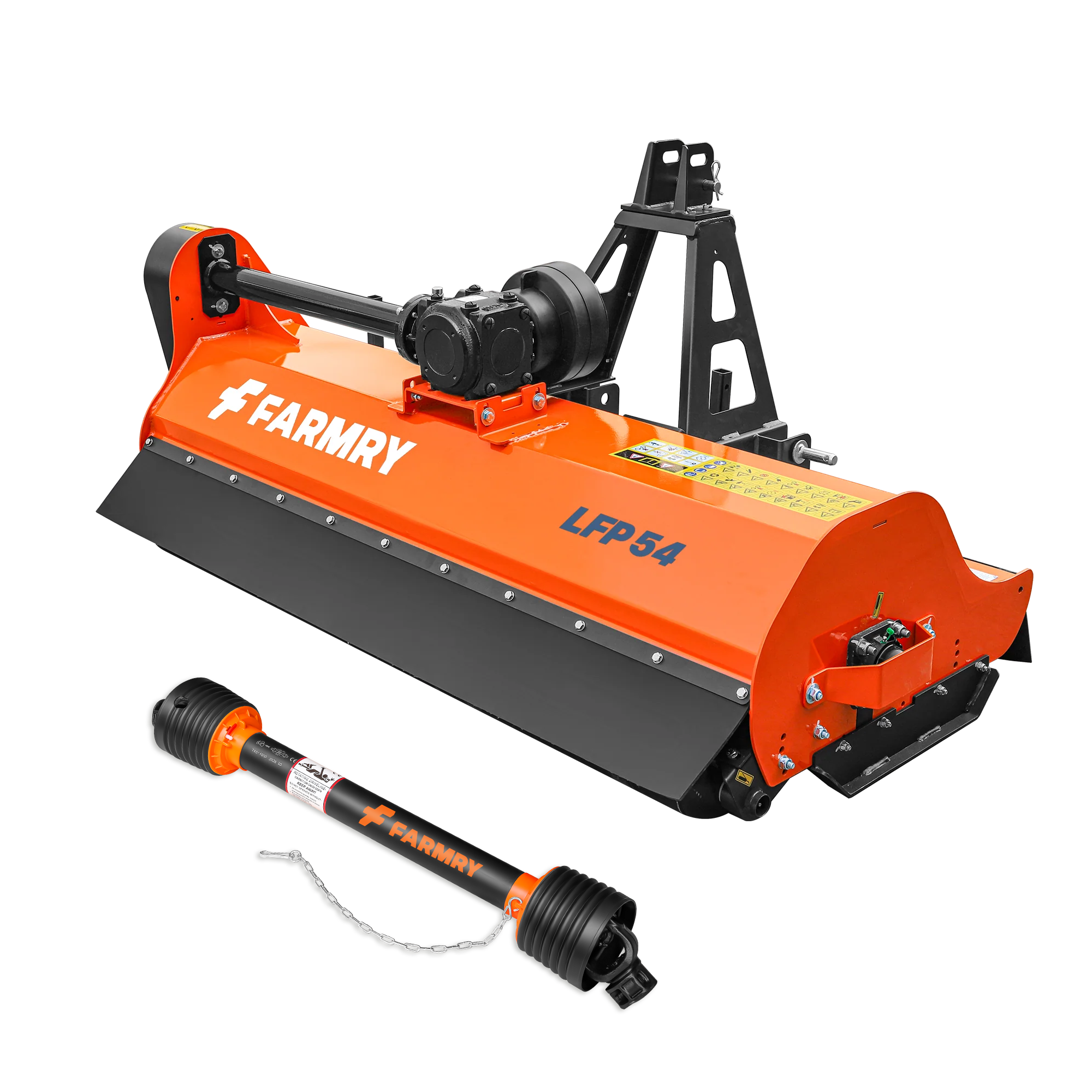3 Point 54" Flail Mower, PTO Powered 25-45HP Mowing Attachment for Category 1 Tractors, LFP54 Pro Series