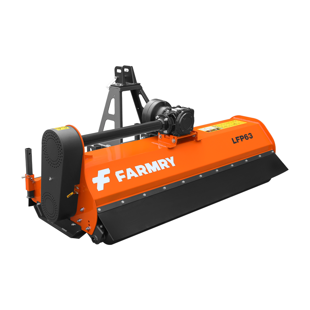 3 Point 63" Flail Mower, PTO Powered 25-45HP Mowing Attachment for Category 1 Tractors, LFP63 Pro Series