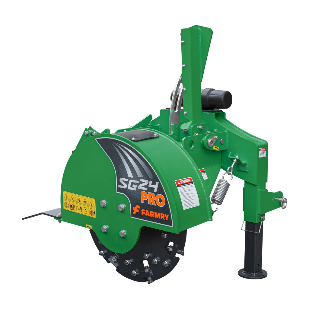 5" PTO Wood Chipper + PRO Stump Grinder Bundle for 15–45 HP Tractors | WCAP5 + SG24Pro Green Combo