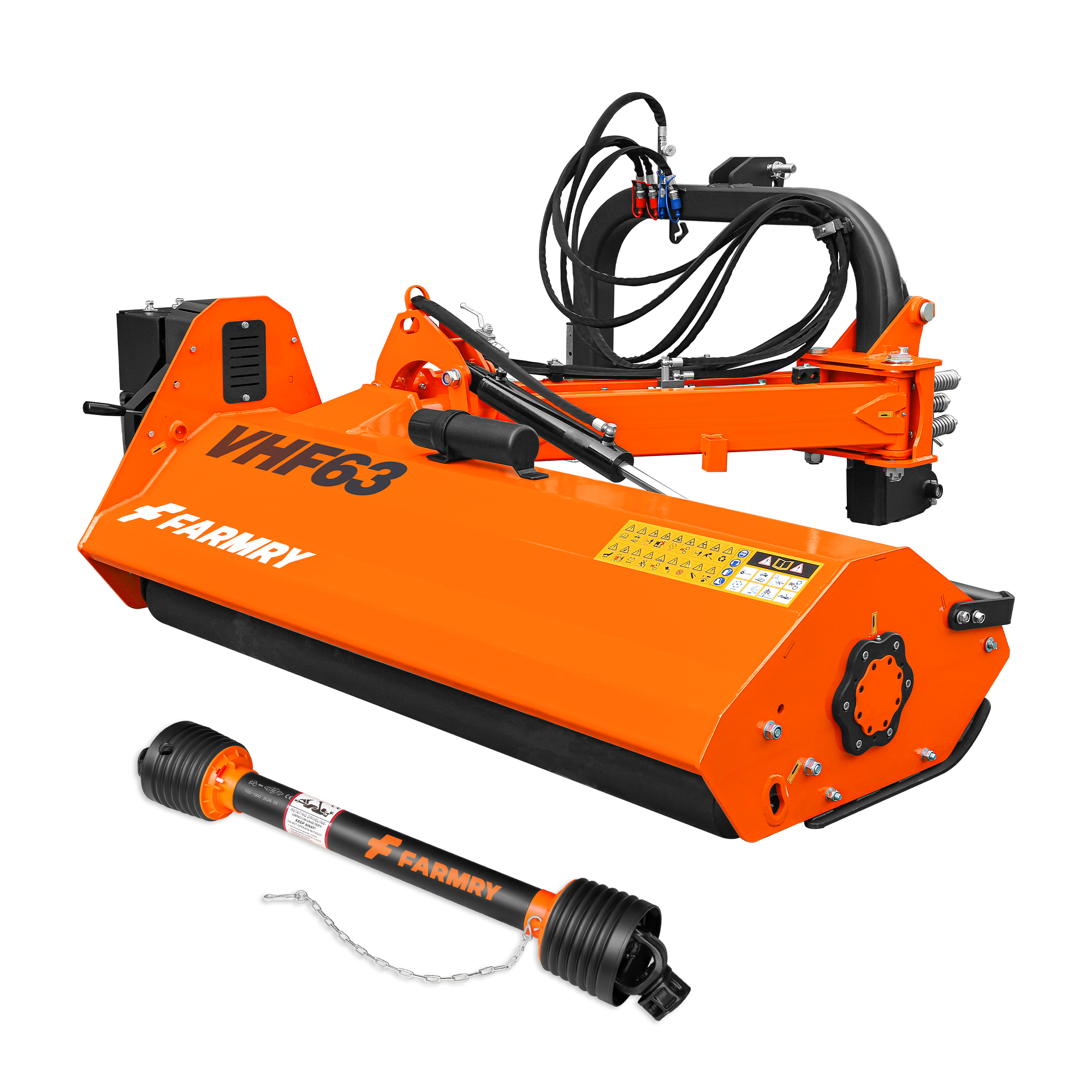63" Heavy Duty Hydraulic Verge 3Point Offset Flail Ditch Bank Mower, 60-100 HP, rear attached VHF63