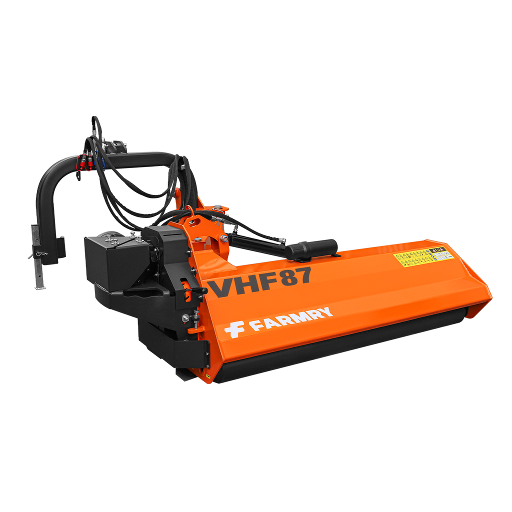 Farmry 87" Heavy Duty Hydraulic Verge 3Point Offset Flail Ditch Bank Mower, 60-100 HP, rear attached VHF87