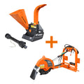 5” PTO Wood Chipper + 24” Hydraulic Stump Grinder Combo for 25–60 HP Tractors (WCAP5 PRO + HSG24)