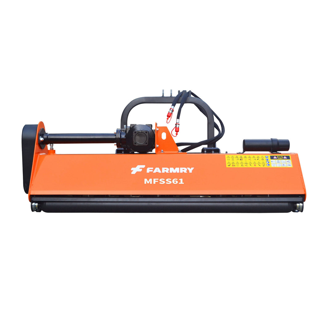 3 Point 61" Flail Mower, PTO Hydraulic Side Shift, 20-45HP Mowing Attachment for Category 1 and 2 Tractors, MFSS61