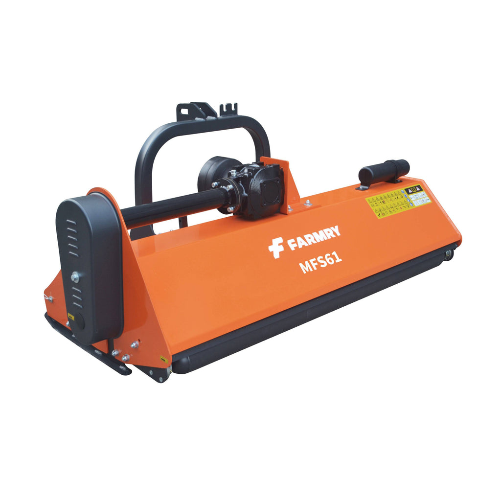 3 Point 61" Flail Mower, PTO Powered 20-45HP Mowing Attachment for Category 1 and 2 Tractors, MFS61