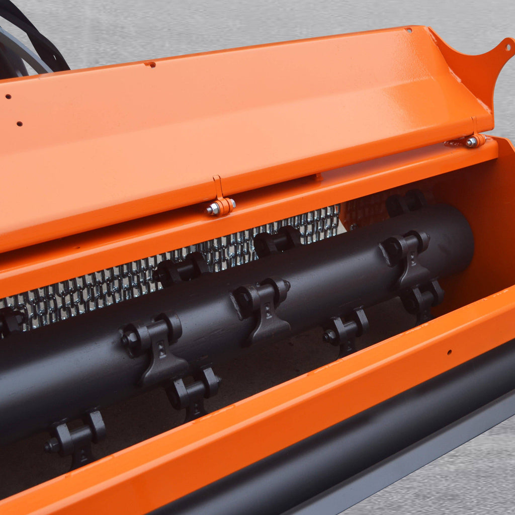 3 Point 63" Flail Mower, PTO Hydraulic Side Shift, 30-85HP Mowing Attachment for Category 1 and 2 Tractors, HFSS63