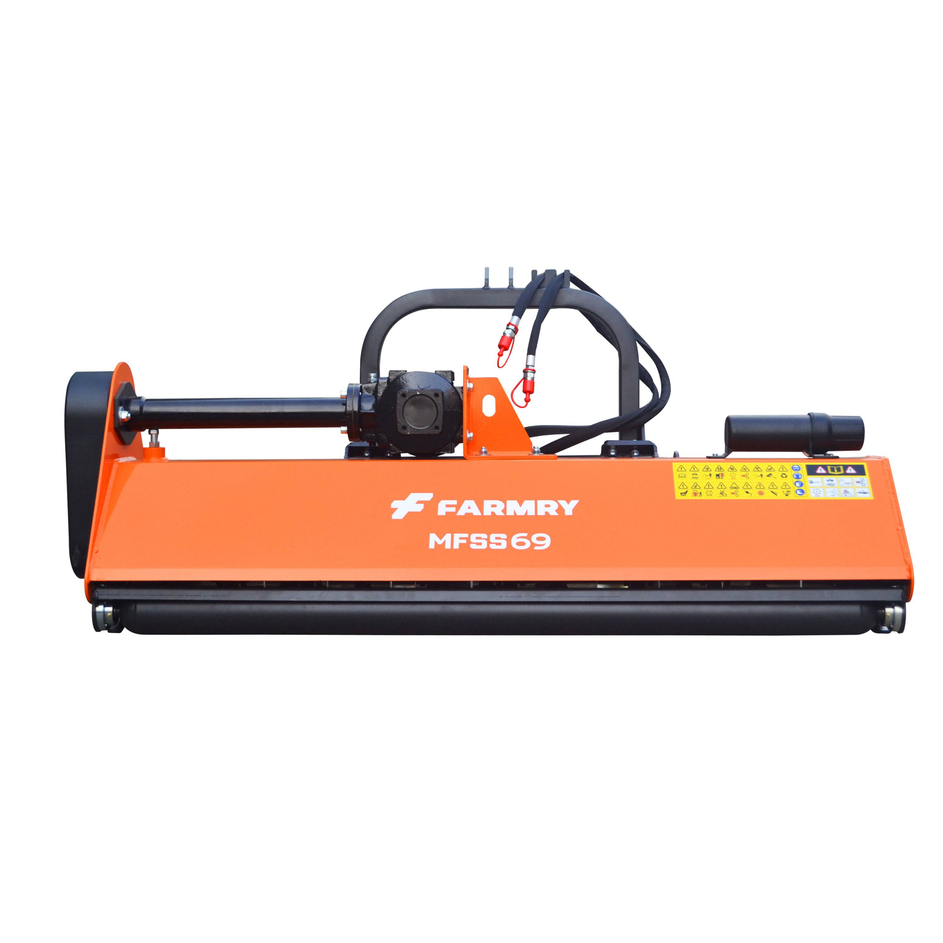 3 Point 69" Flail Mower, PTO Hydraulic Side Shift, 25-65HP Mowing Attachment for Category 1 and 2 Tractors, MFSS69