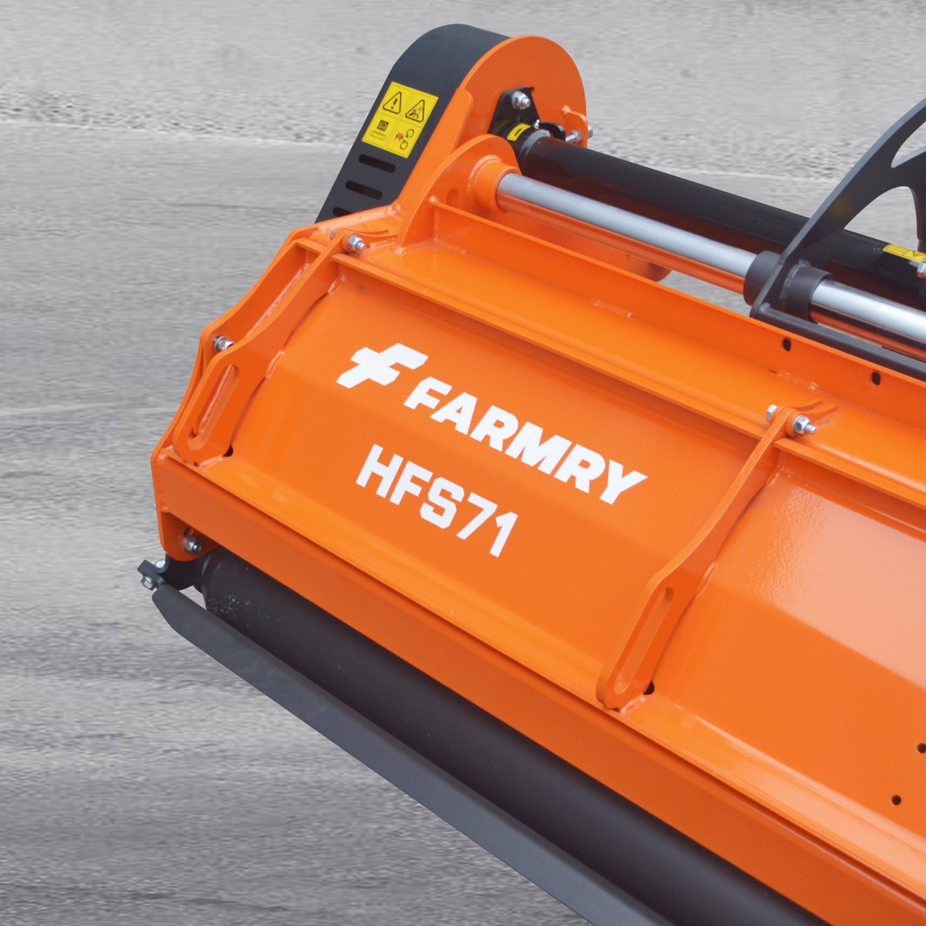 3 Point 71" Flail Mower, PTO Powered 30-85HP Mowing Attachment for Category 1 and 2 Tractors, HFS71