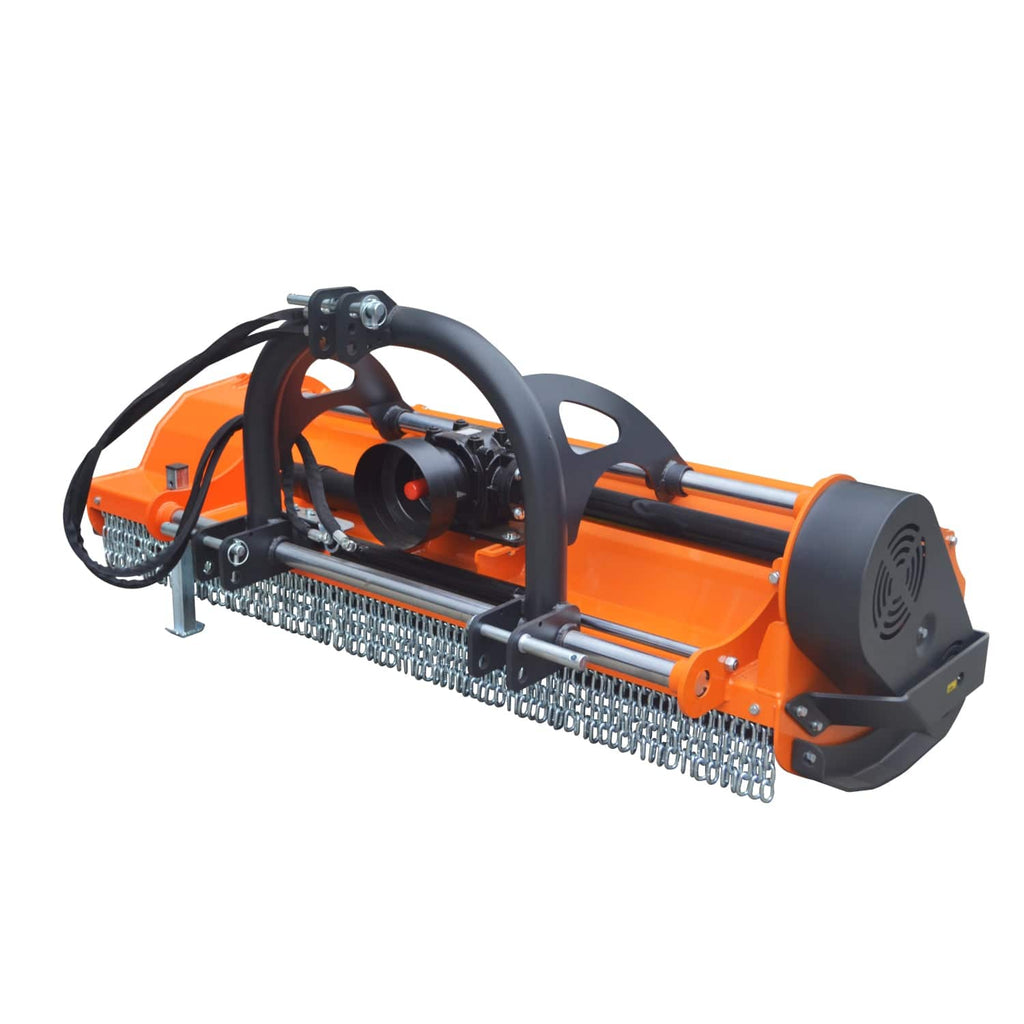 3 Point 87" Flail Mower, PTO Hydraulic Side Shift, 30-85HP Mowing Attachment for Category 1 and 2 Tractors, HFSS87