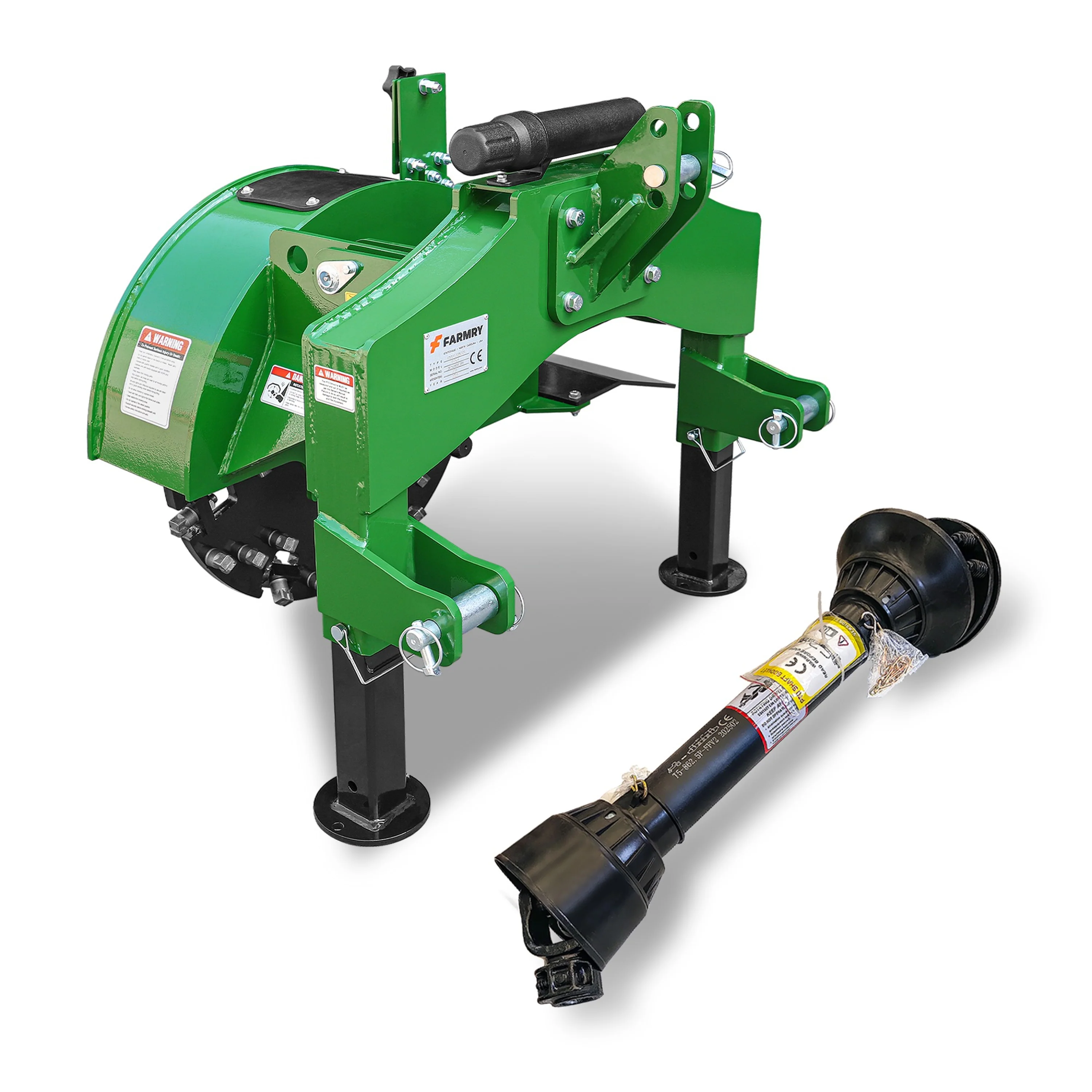 5” PTO Wood Chipper + Stump Grinder Bundle for 15–45HP Tractors | WCAP5 + SG24 Green Combo