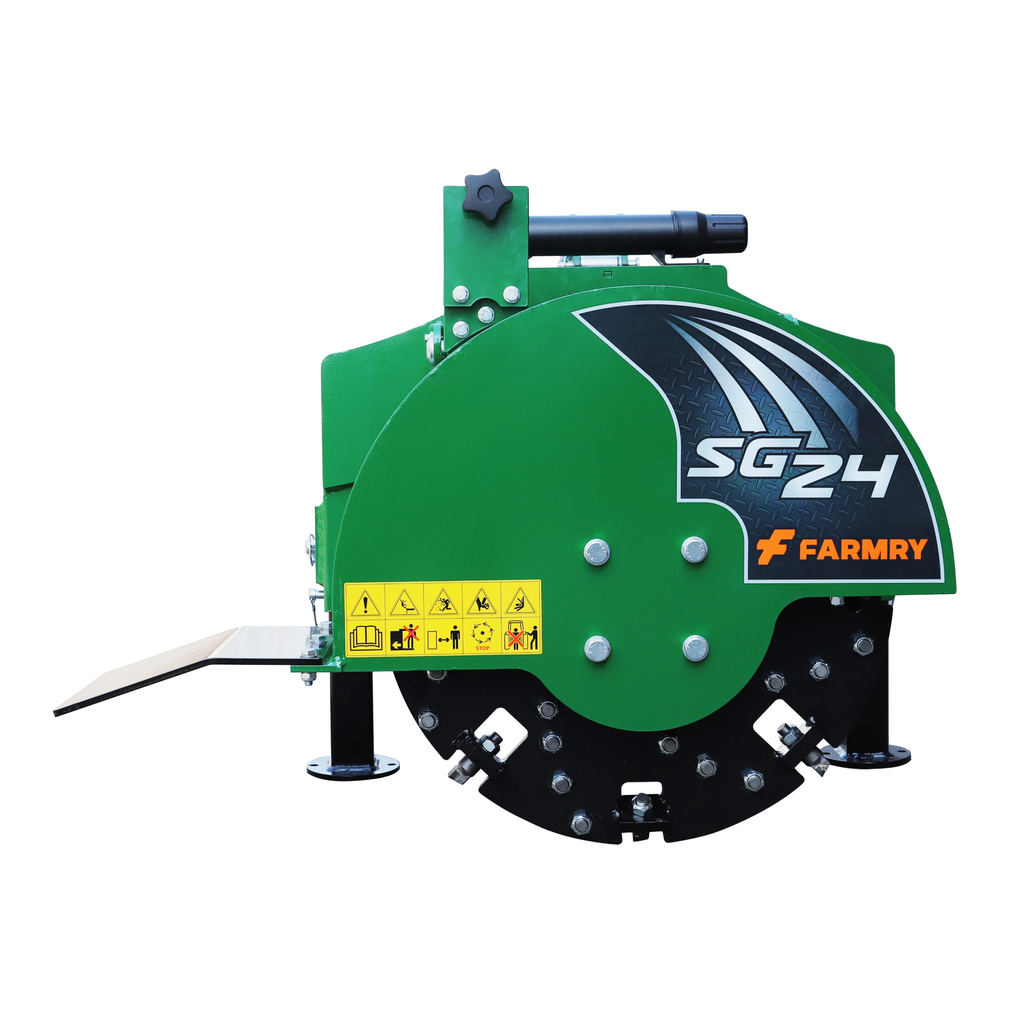 5” PTO Wood Chipper + Stump Grinder Bundle for 15–45HP Tractors | WCAP5 + SG24 Green Combo
