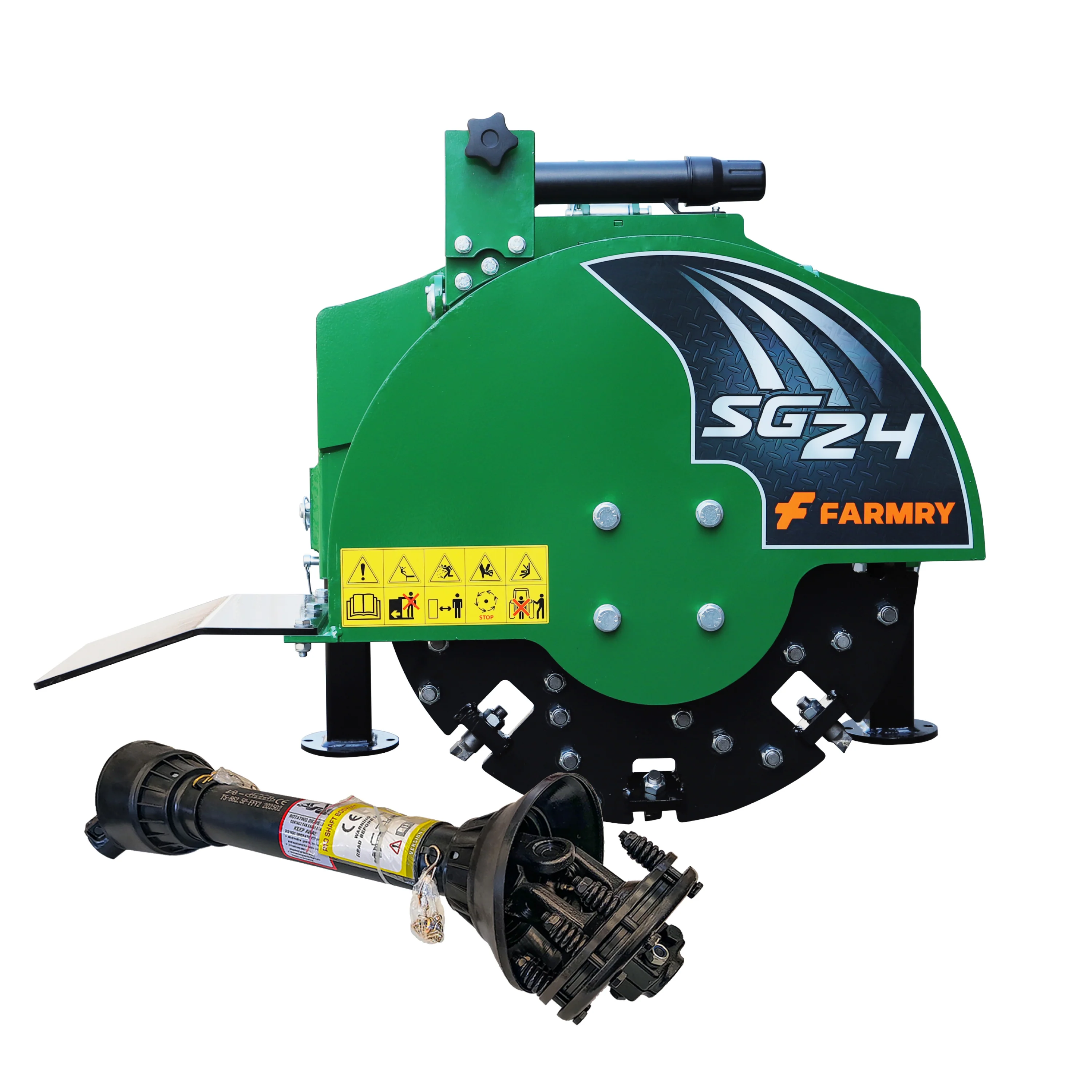 5” PTO Wood Chipper + 3-Point PTO Stump Grinder Combo for 15–45 HP Tractors (WCAP5 PRO + SG24green)